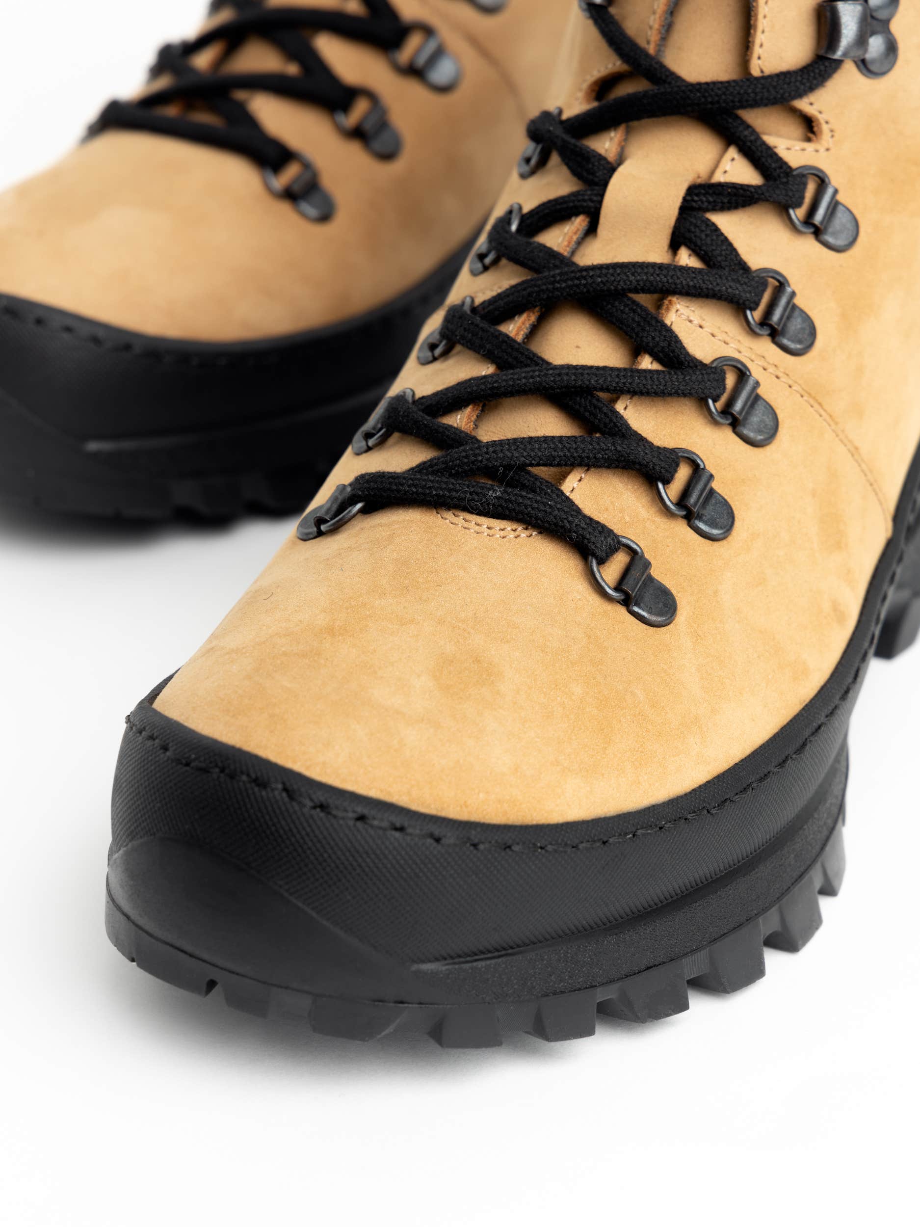 Cognac Brown Suede Hiking Boots