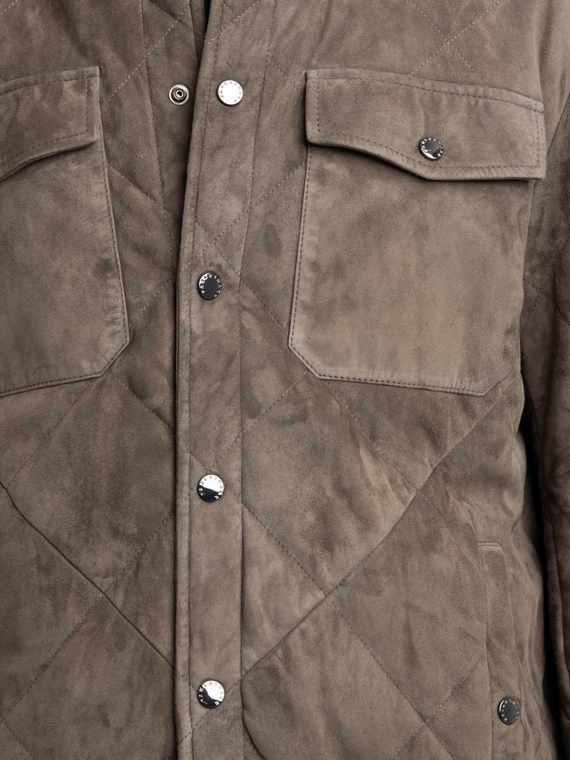 Brown Aqualeather Suede Overshirt