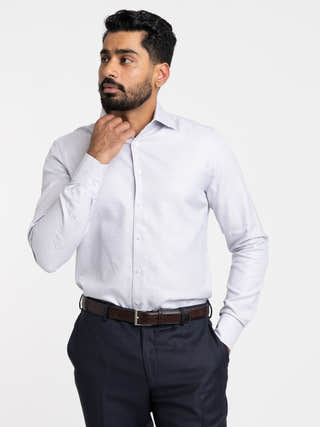 Stenströms Blue/Red Slimline Dress Shirt
