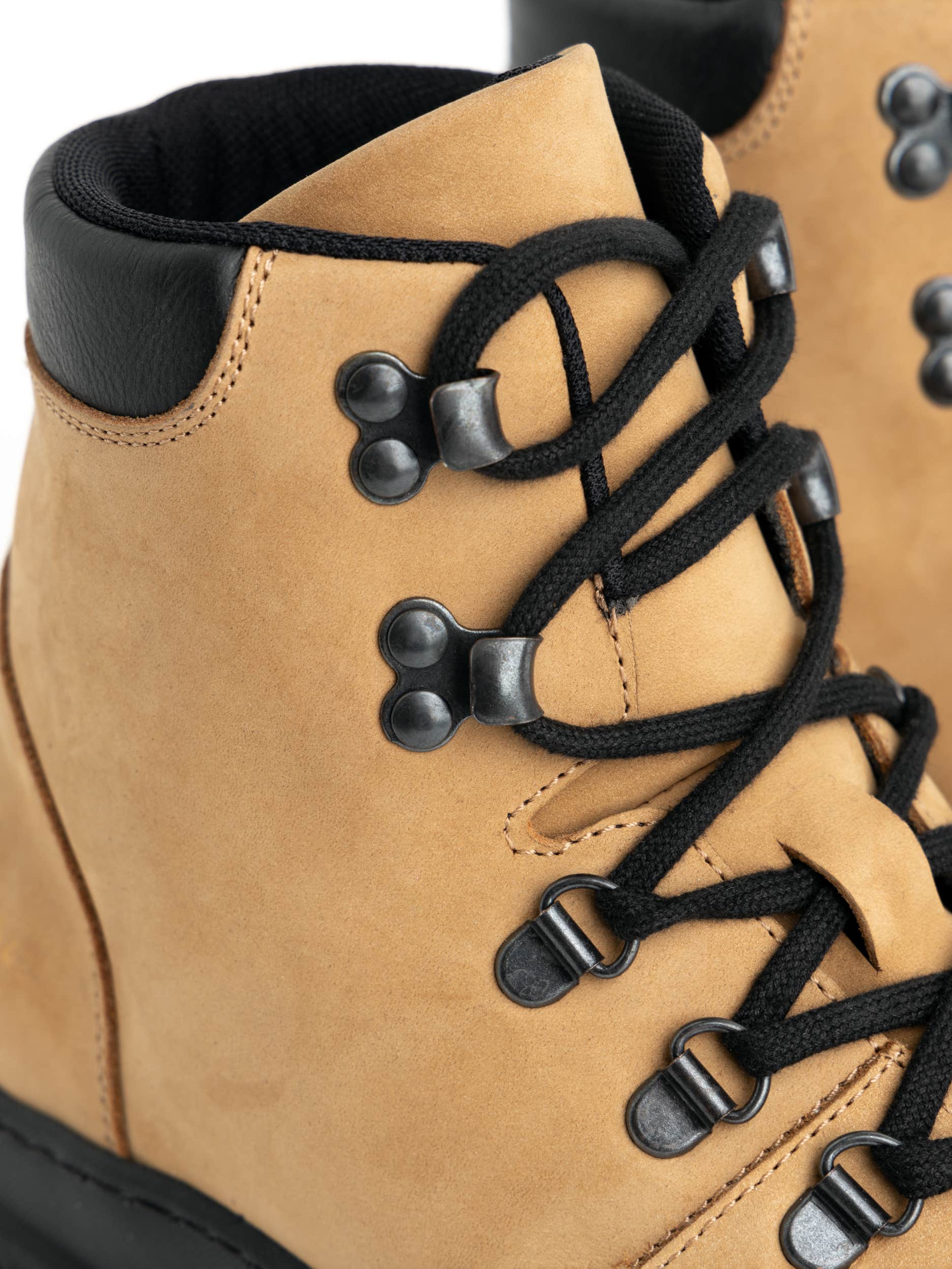 Cognac Brown Suede Hiking Boots