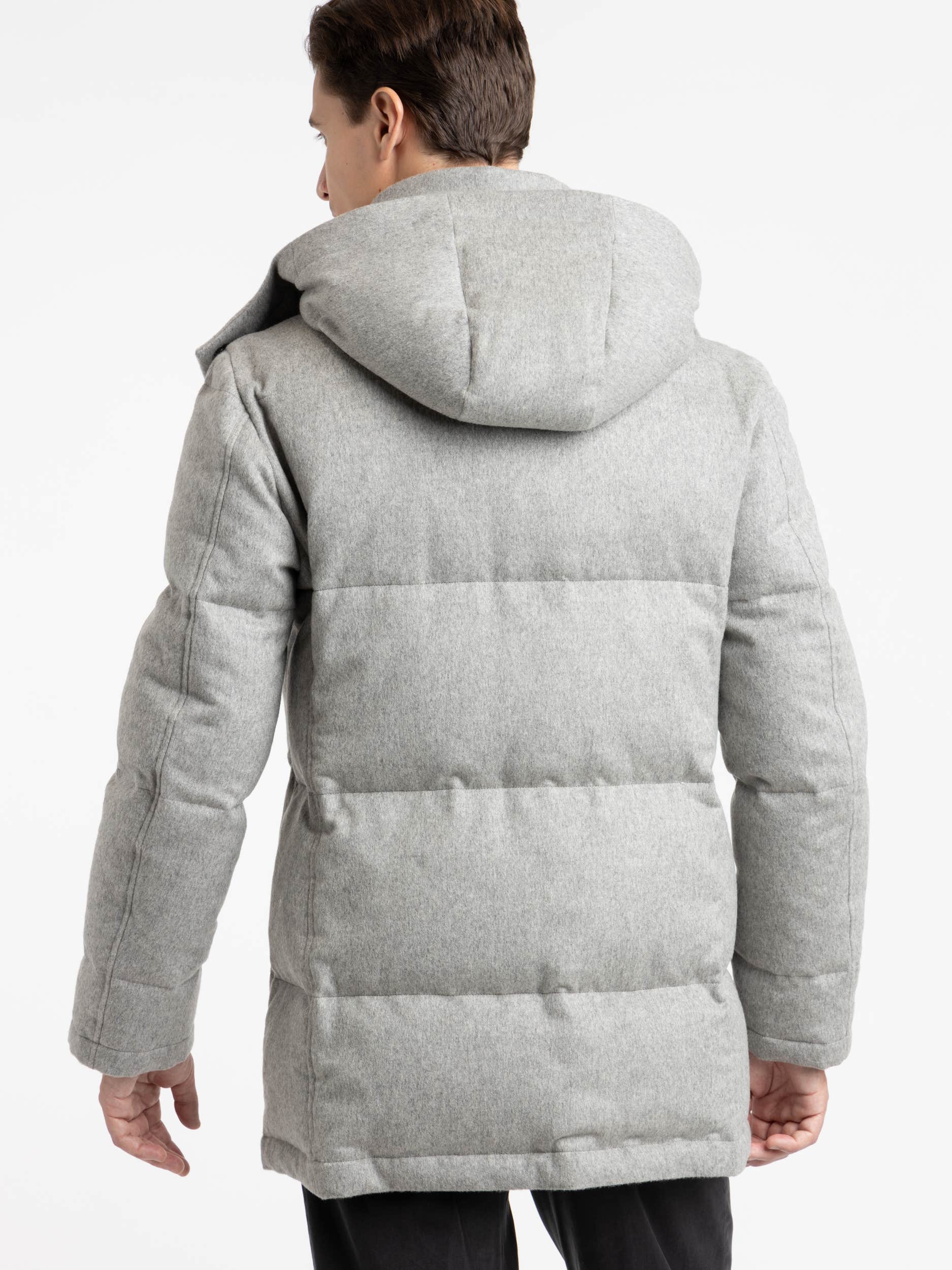 Light Grey Cashmere Down Puffer