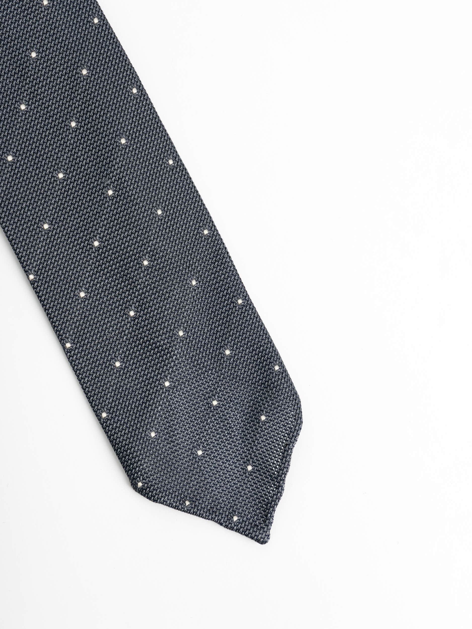 Grey/White Dotted Tie