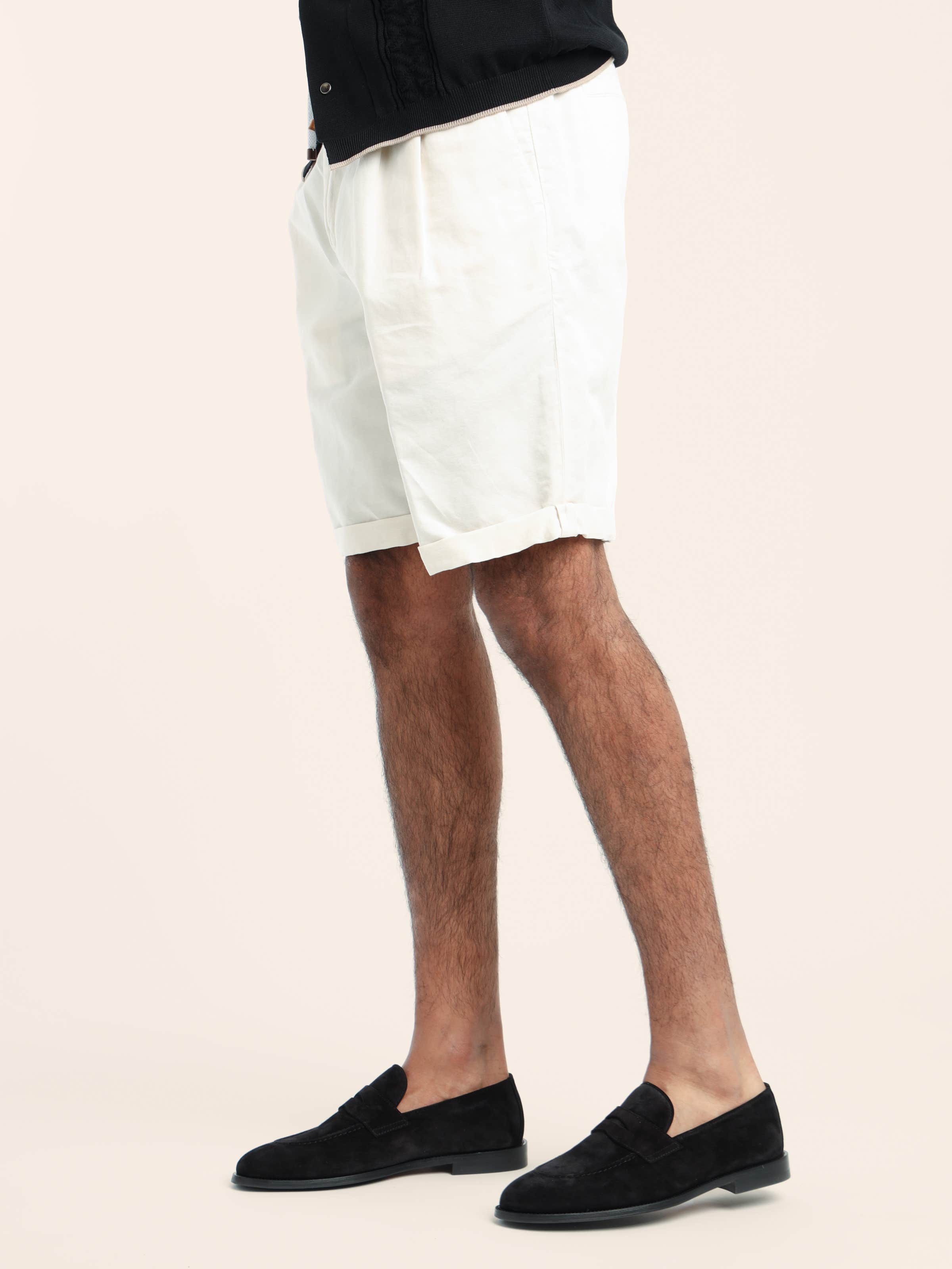 Oat Garment-Dyed Linen-Cotton Bermuda Shorts