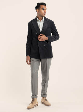 Brunello Cucinelli Military Green Gabardine Pleated Trousers