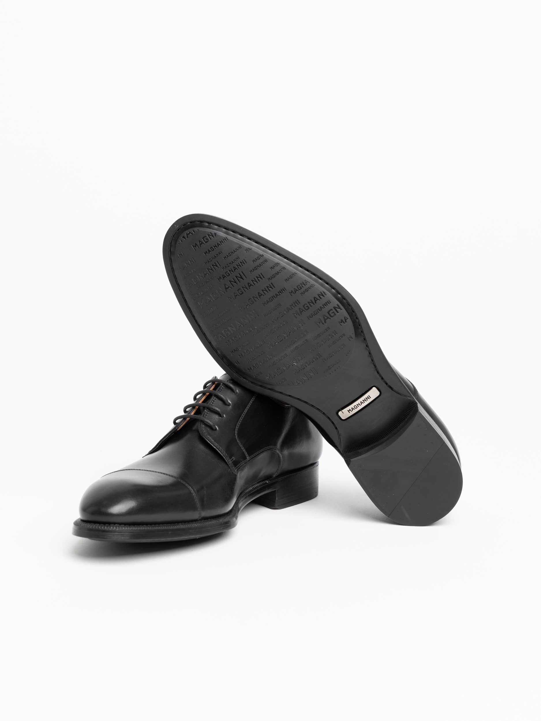 Black Leather Harlan Derby Shoes