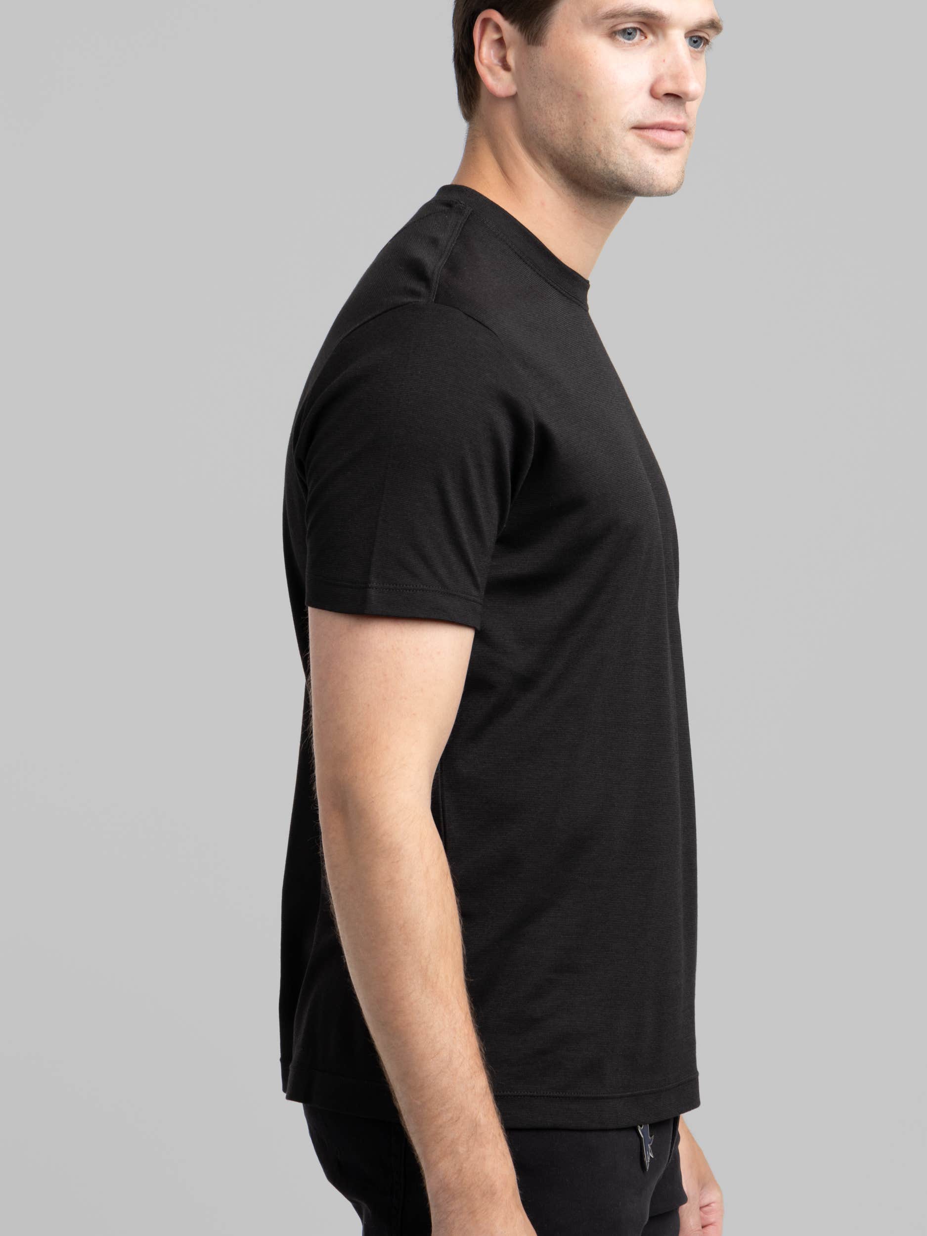 Black Knitted T-Shirt