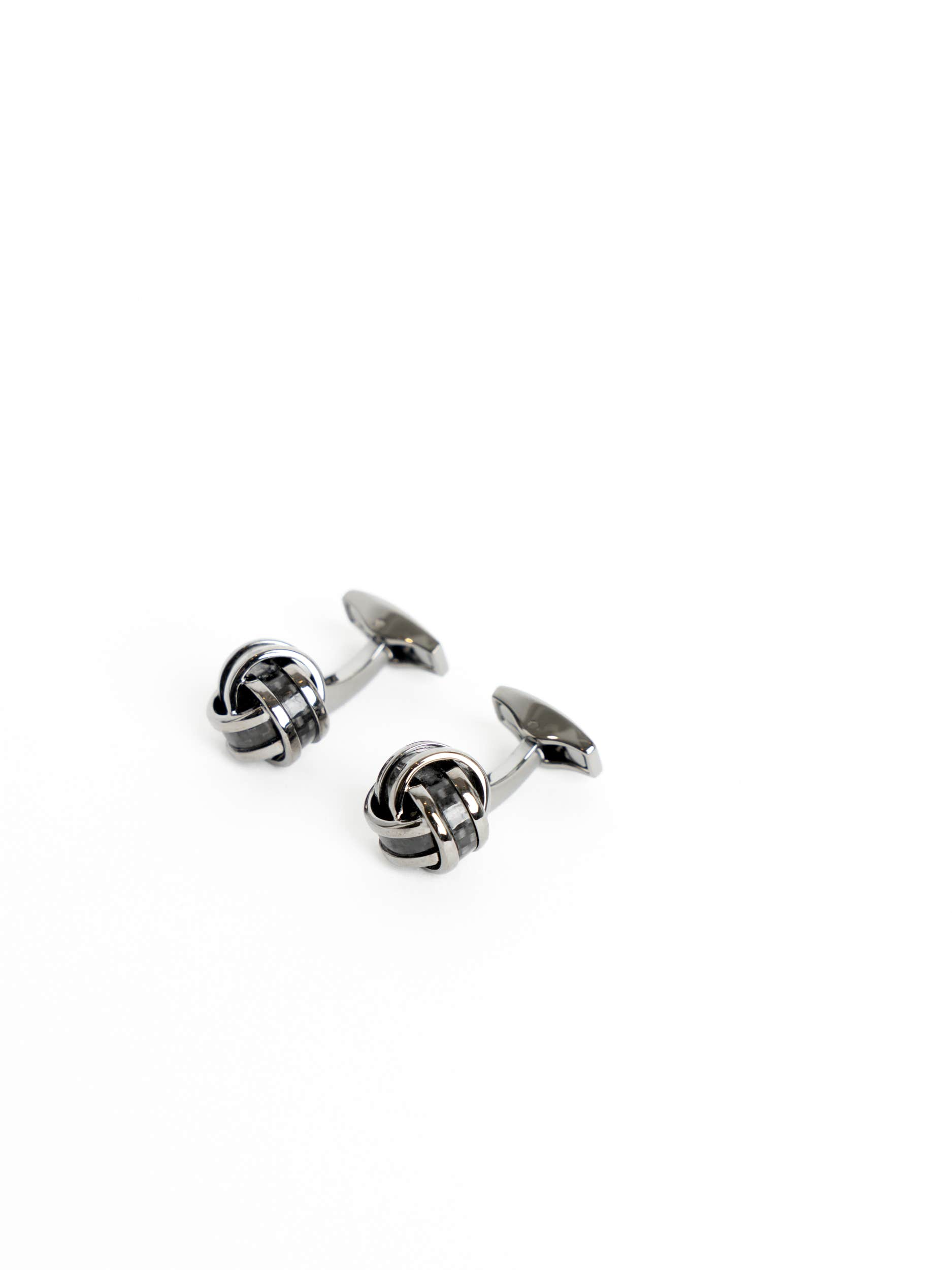 Black Knot Carbon Fibre Cufflinks