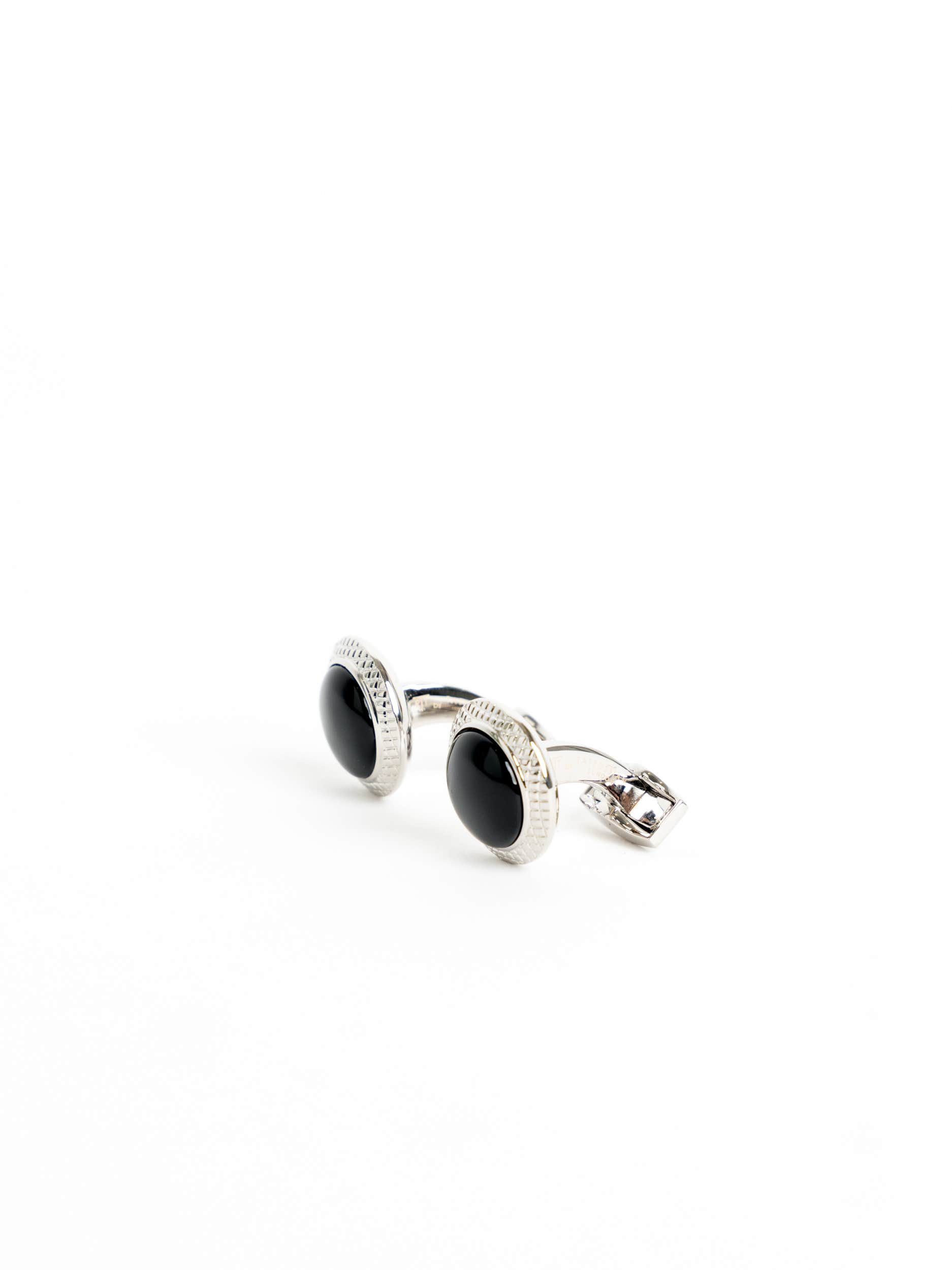 Black Onyx Bullseye Cufflinks