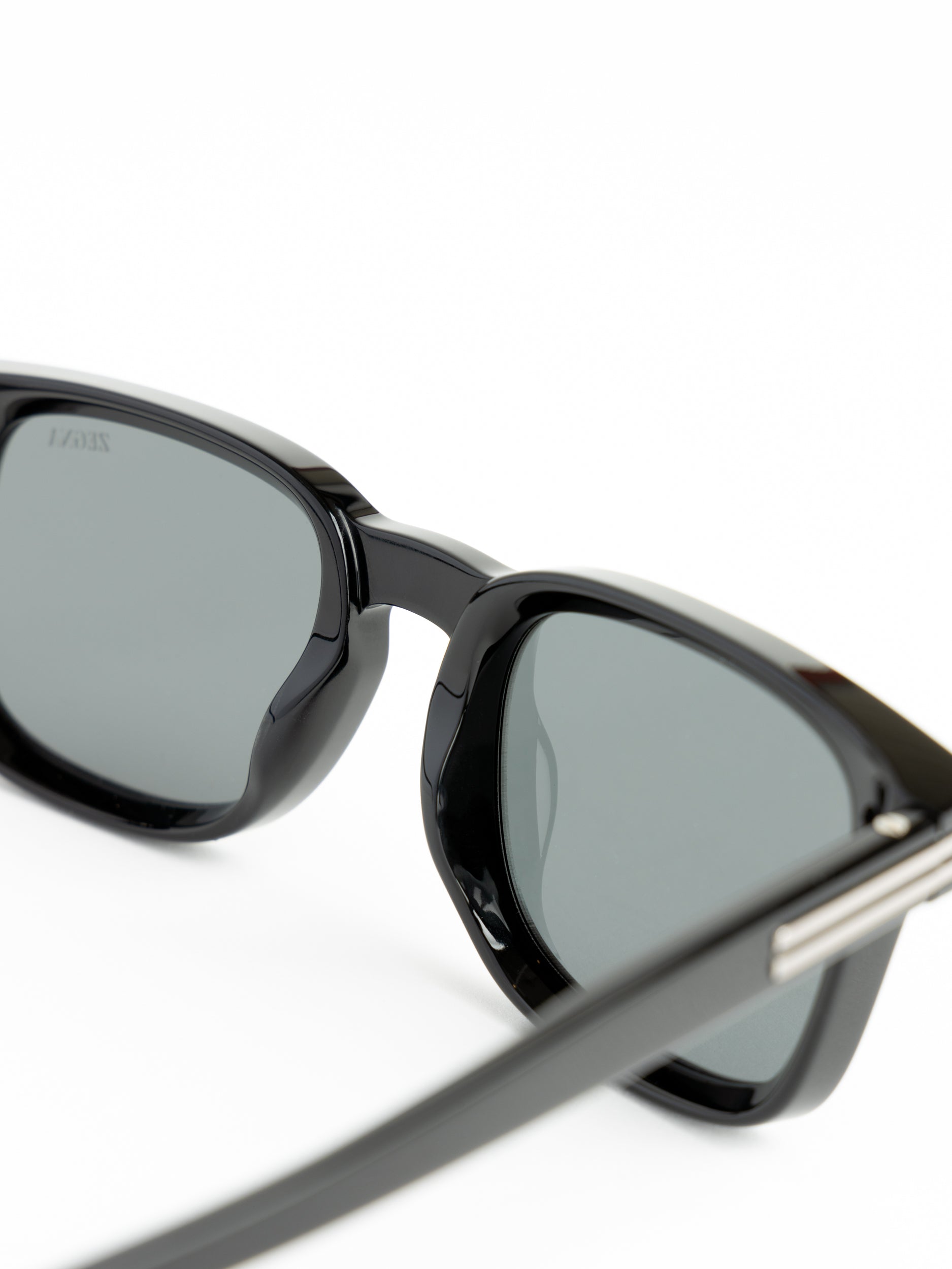 Black Squared Pantographed Plastic Sunglasses The Helm Clothing