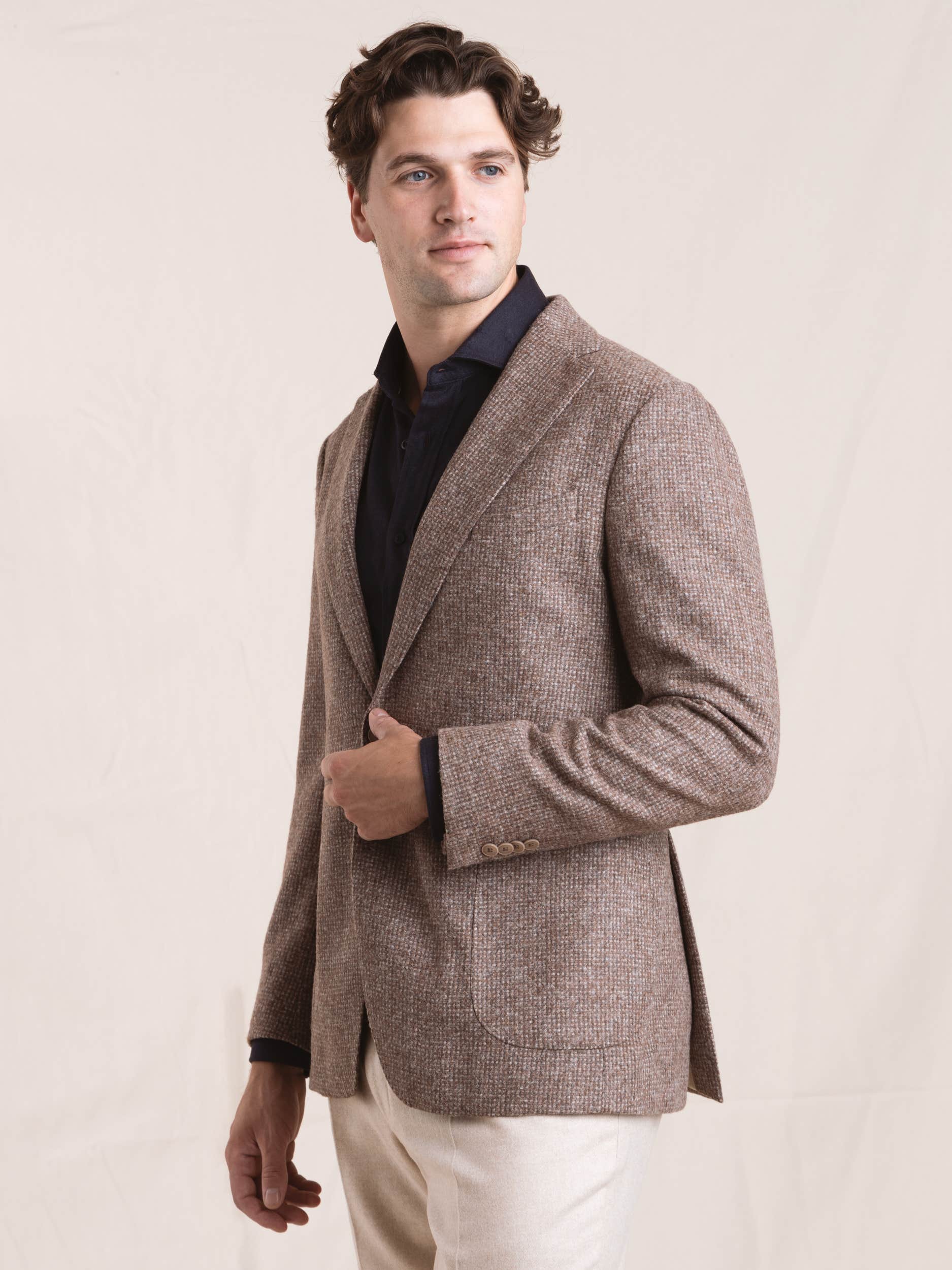 Brown Alpaca-Wool Sport Jacket