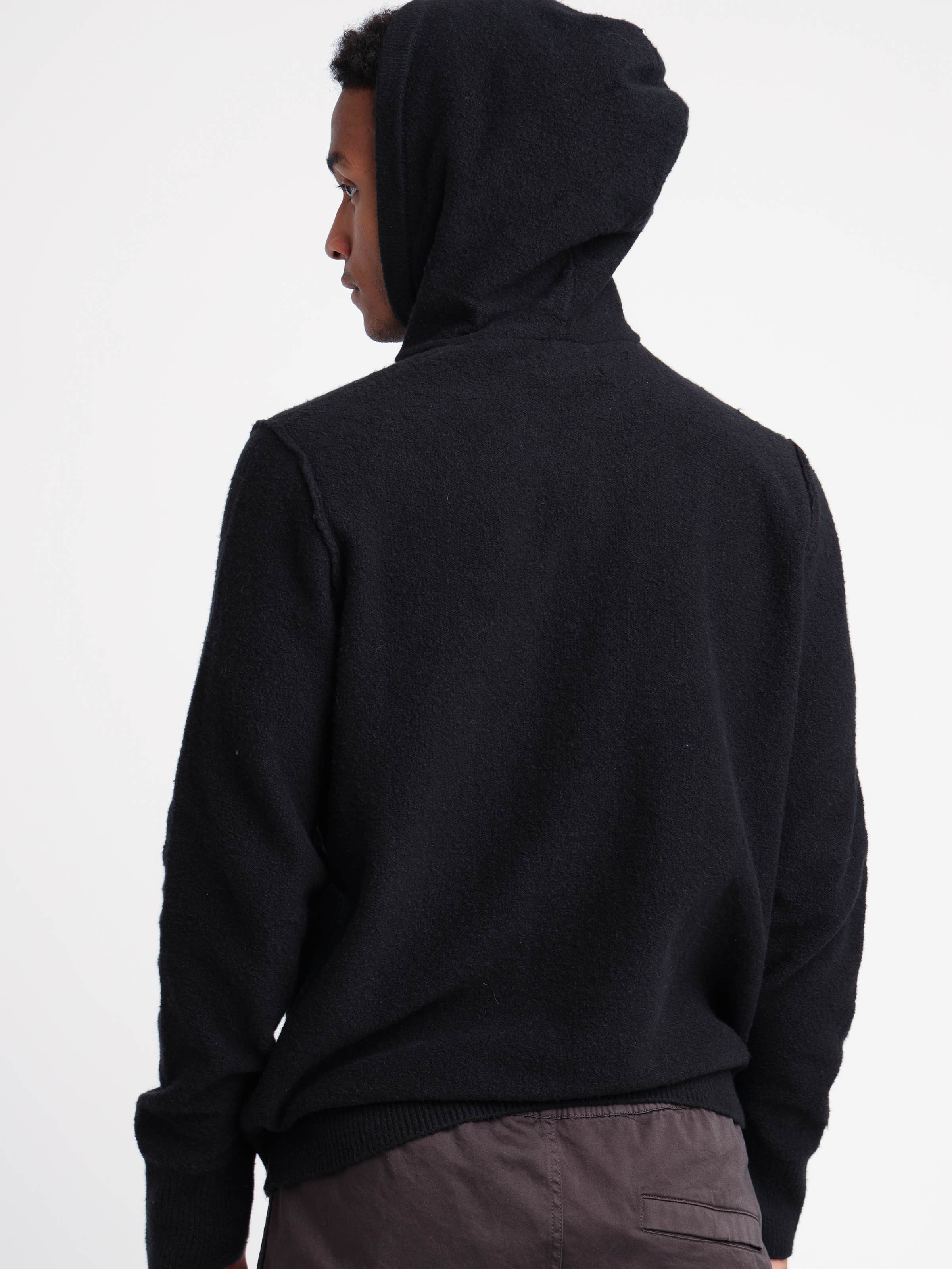 Black Hooded Knit