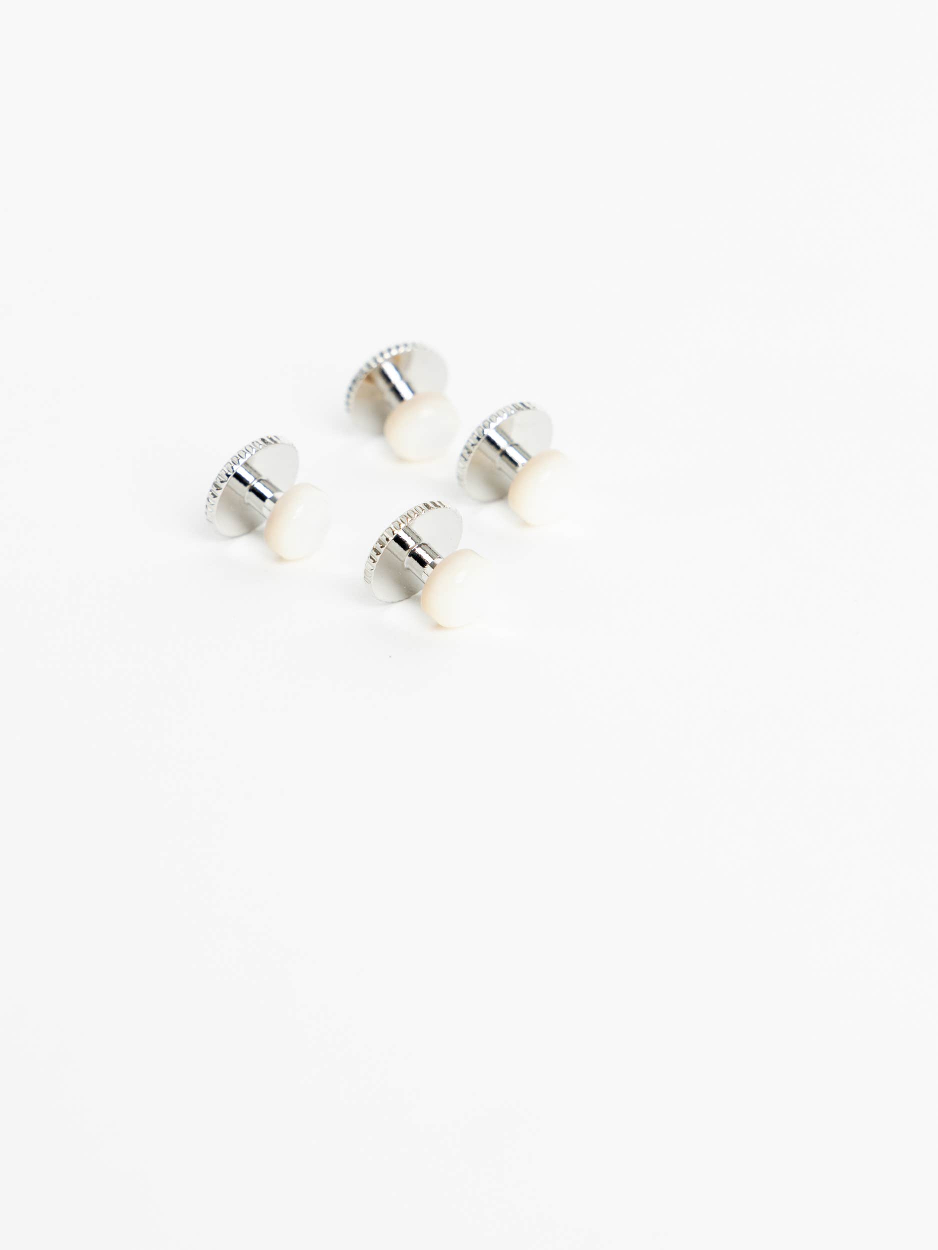 White Mother-of-Pearl Shirt Studs