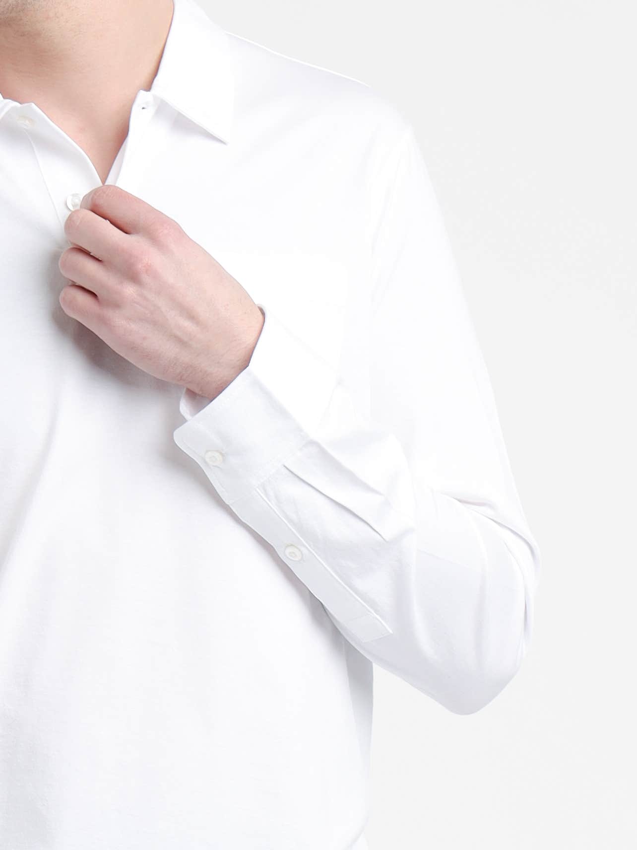 White Lisle Pocket Polo Shirt