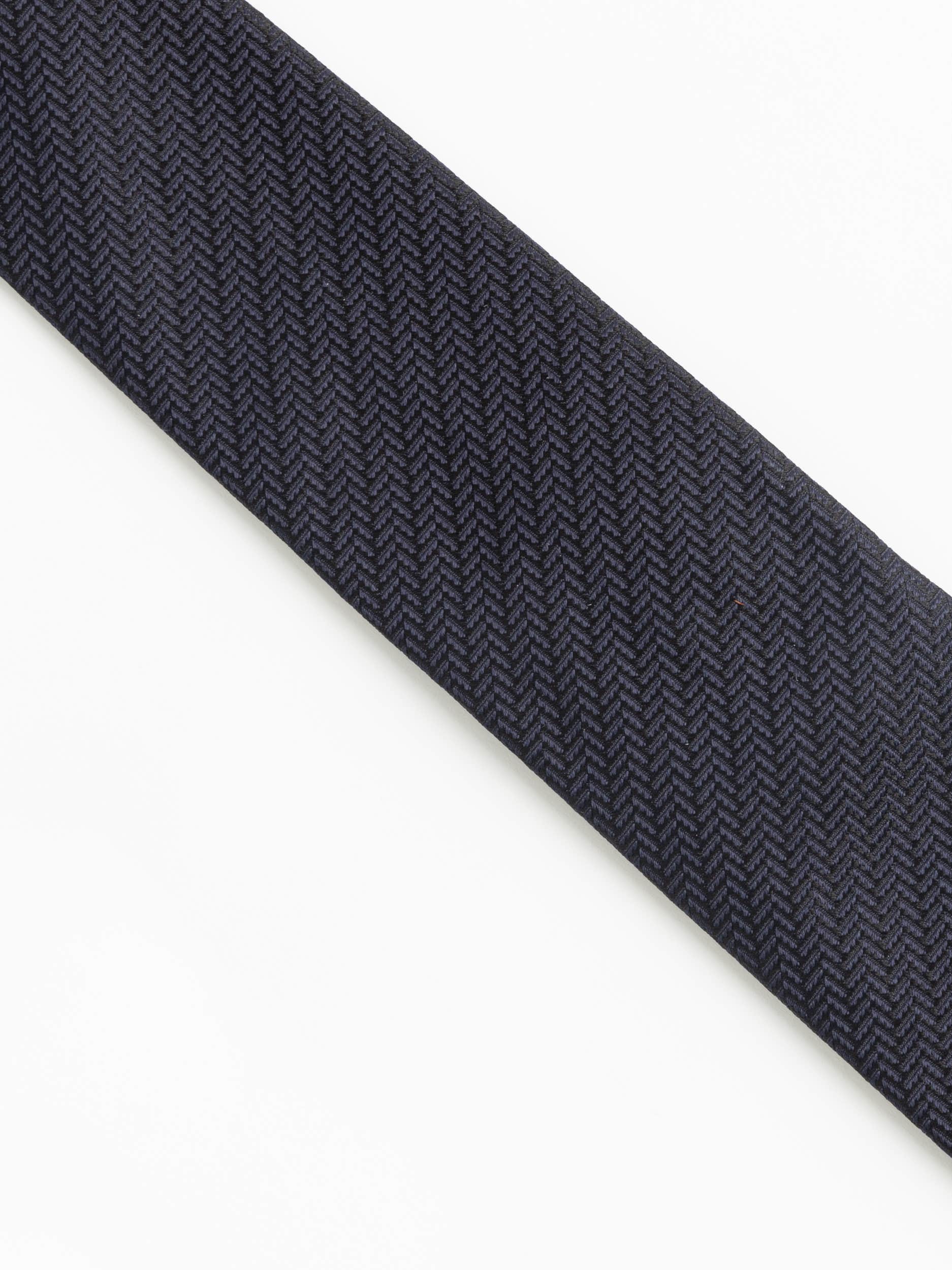 Blue Herringbone Silk Tie