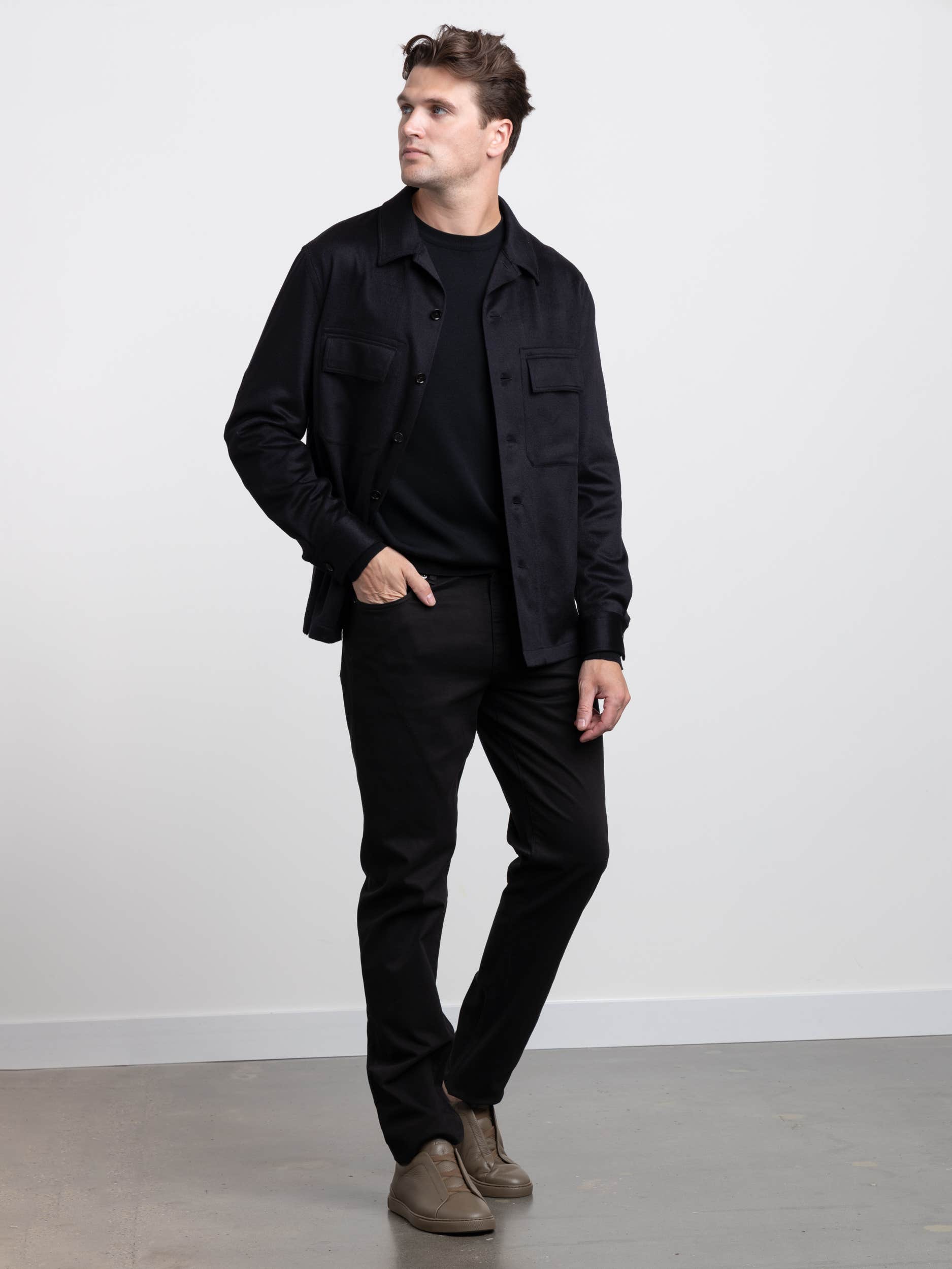 Black Oasi Cashmere Alba Overshirt