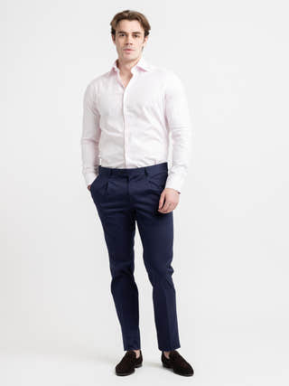 Stenströms Pink Twill Stretch Shirt