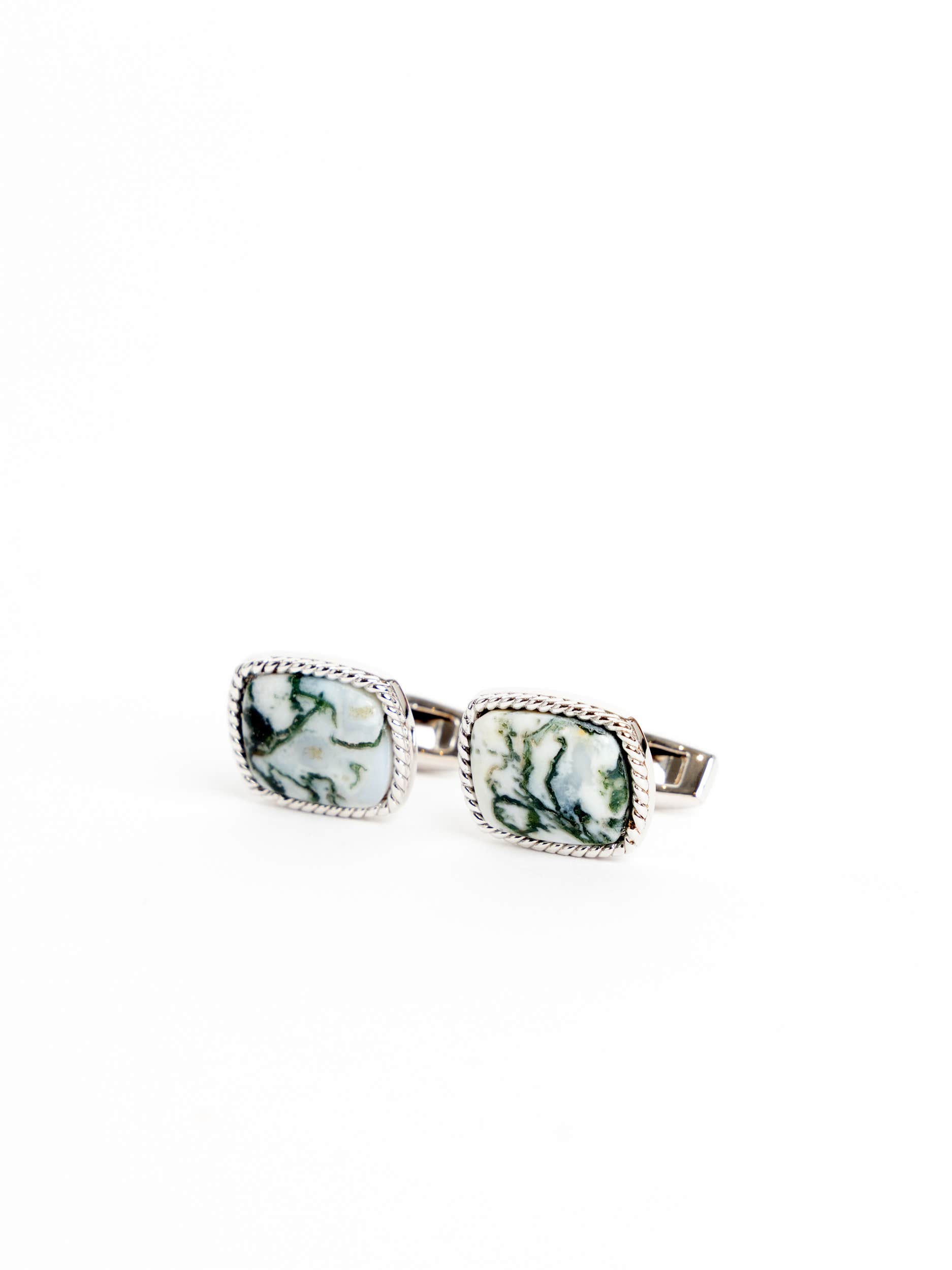 Silver Dallasite Jasper Cufflinks