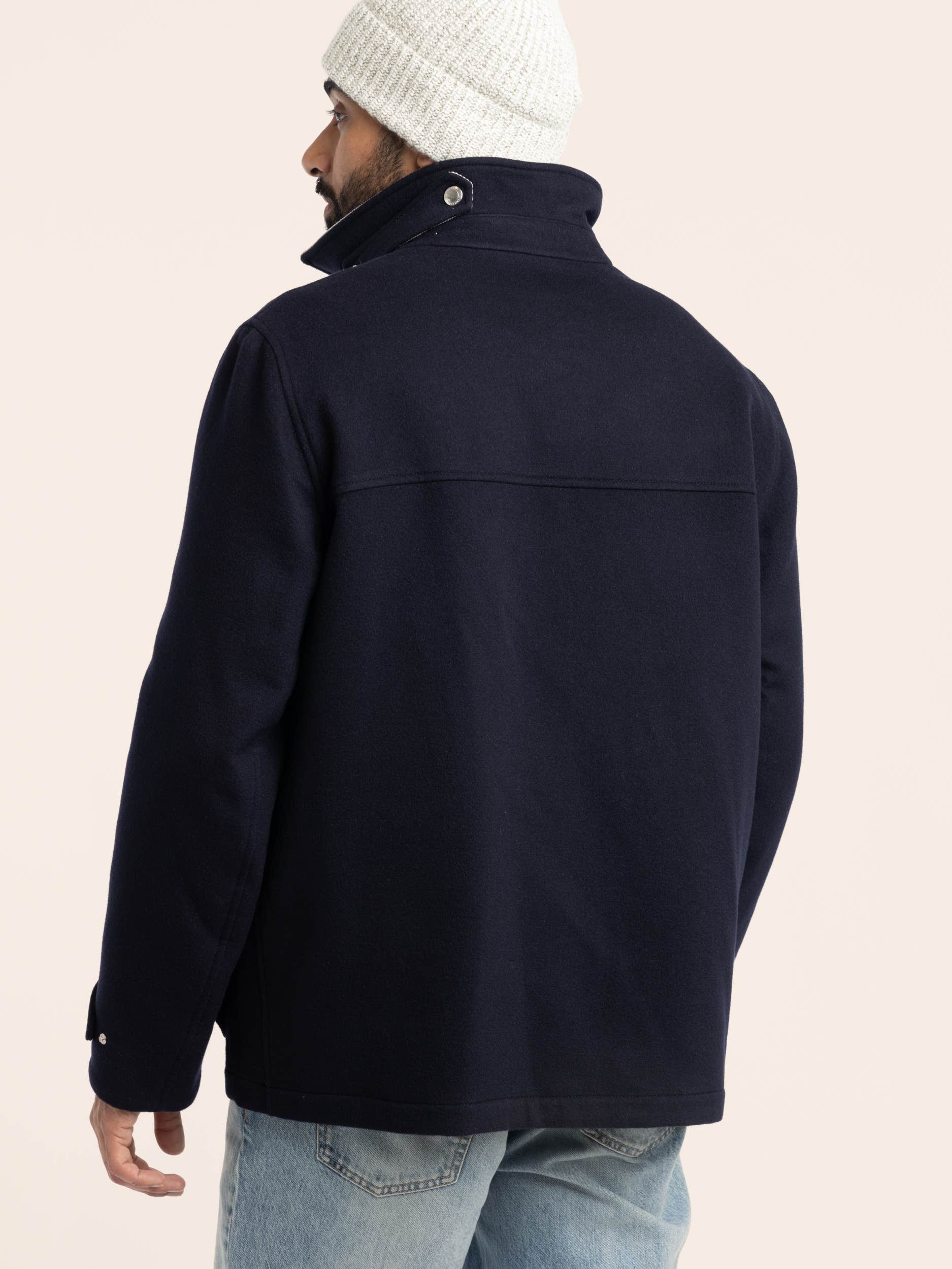 Navy Wool Beaver Cloth Jacket