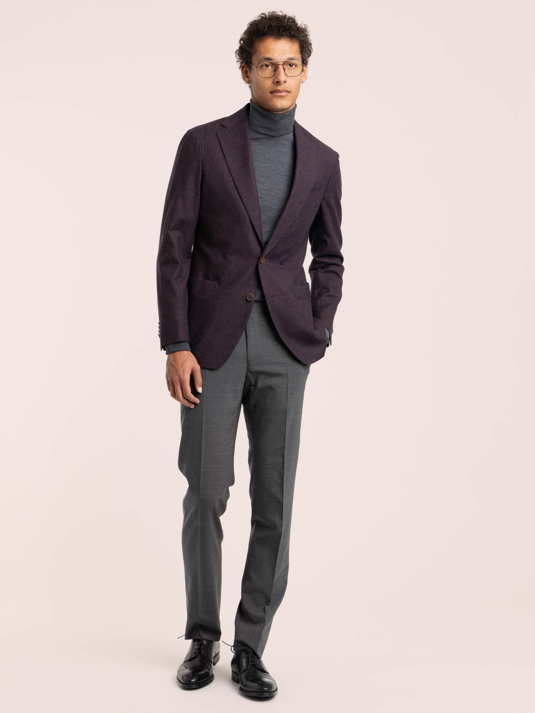 grey wool dress pants men Reiss
