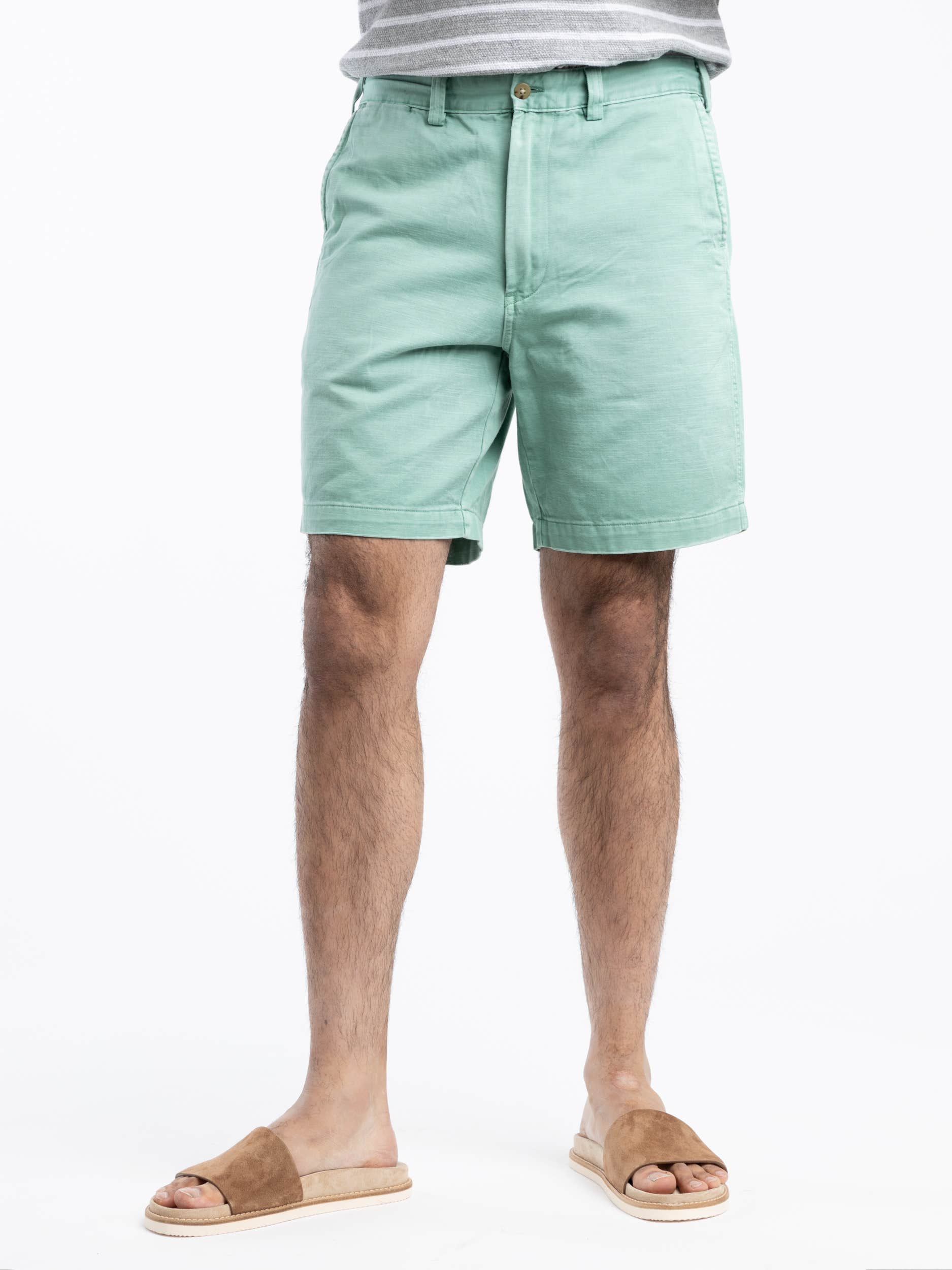 Faded Mint Stretch Straight Fit Chino Short