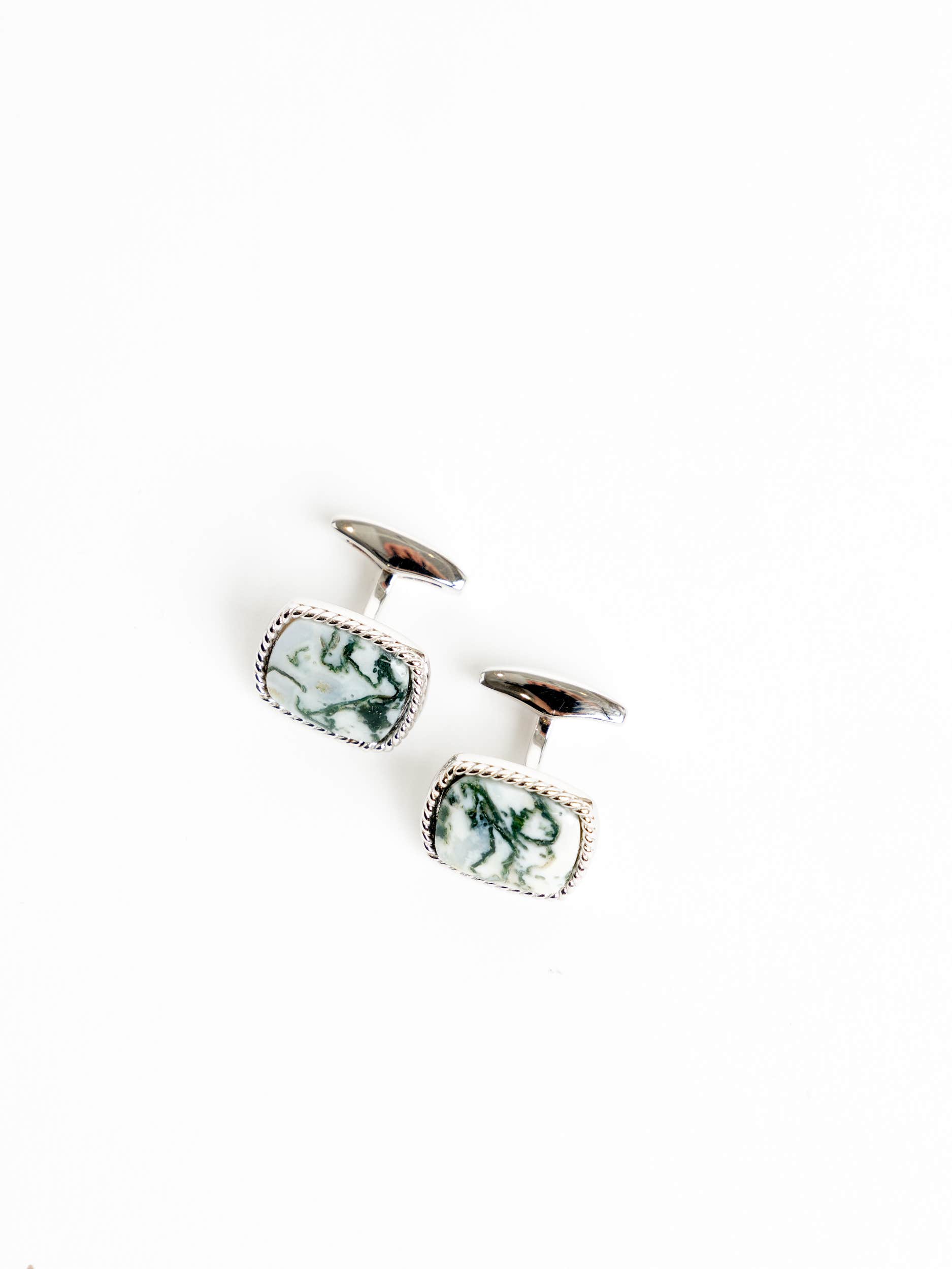 Silver Dallasite Jasper Cufflinks