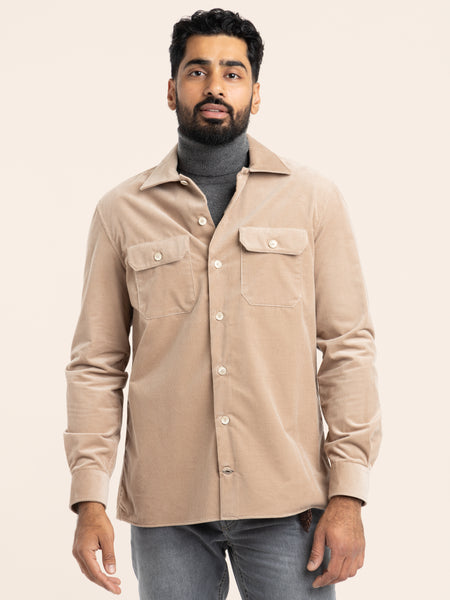 Light Brown Corduroy Overshirt – The Helm Clothing
