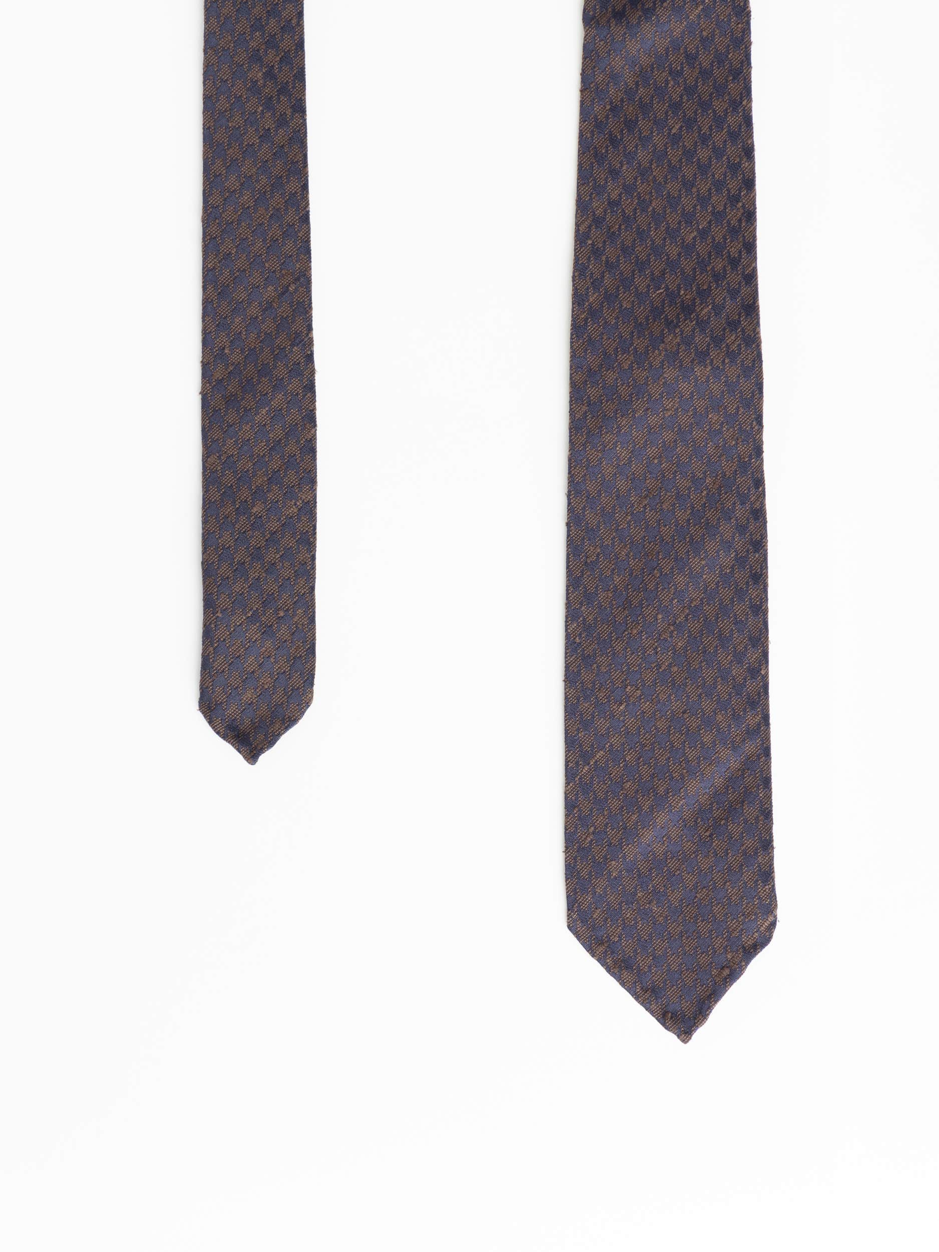 Brown/Purple Houndstooth Tie