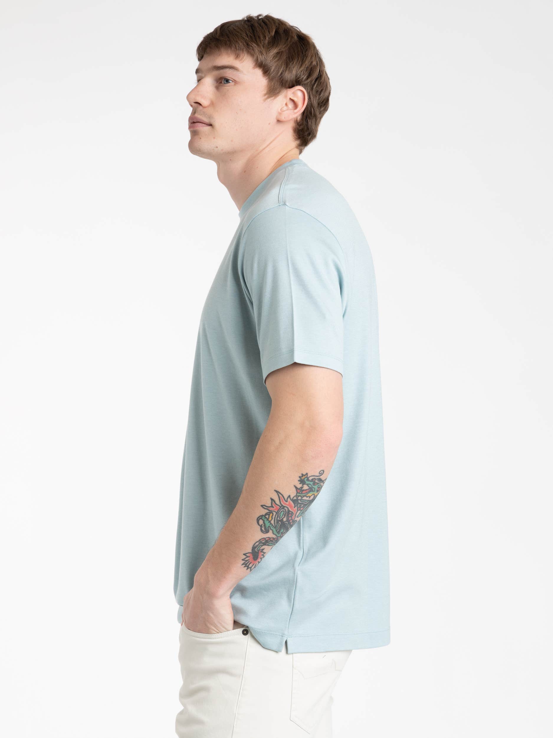 Turquoise Woven T-Shirt