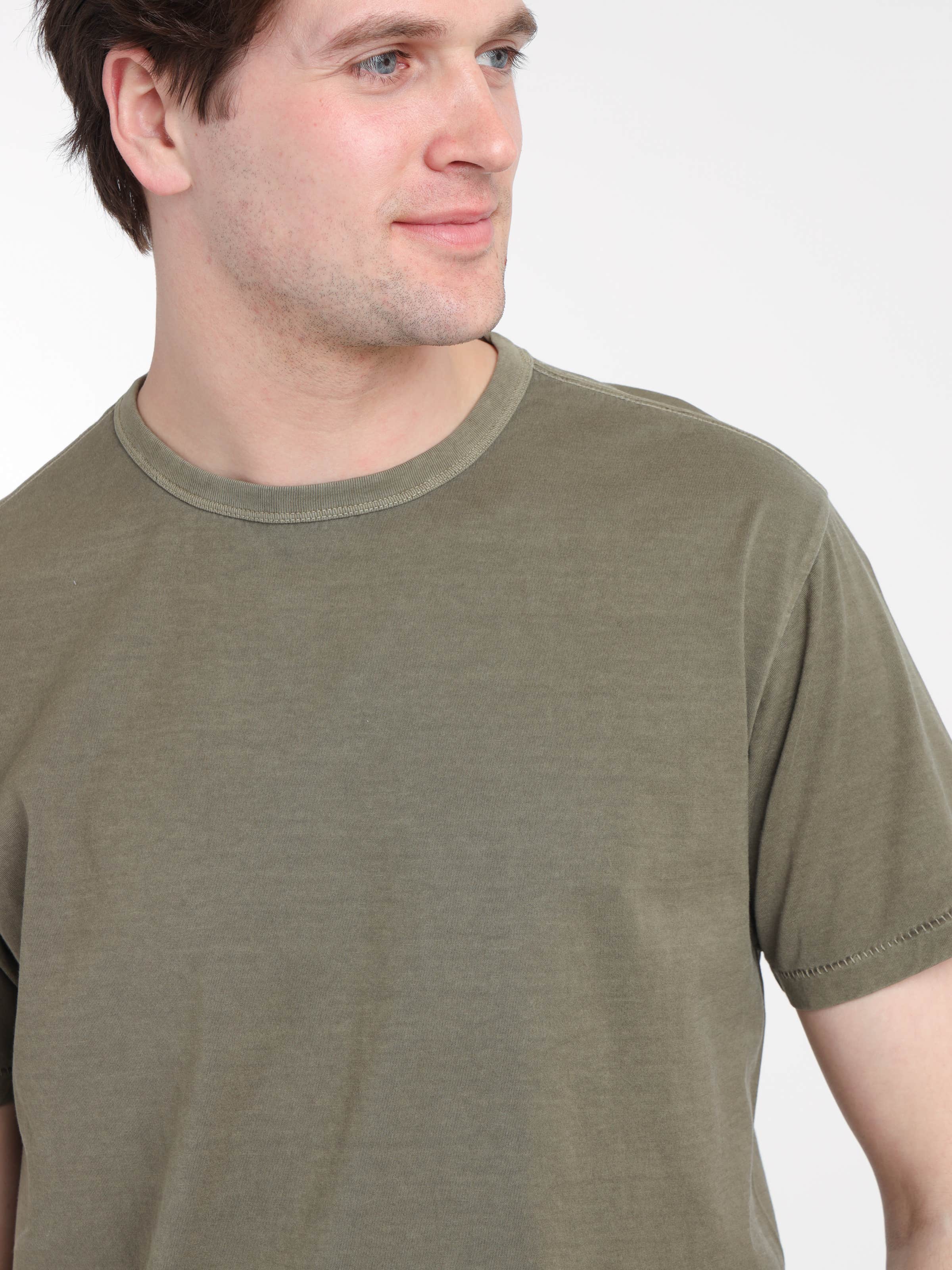 Forest Green Garment-Dyed Crewneck T-Shirt