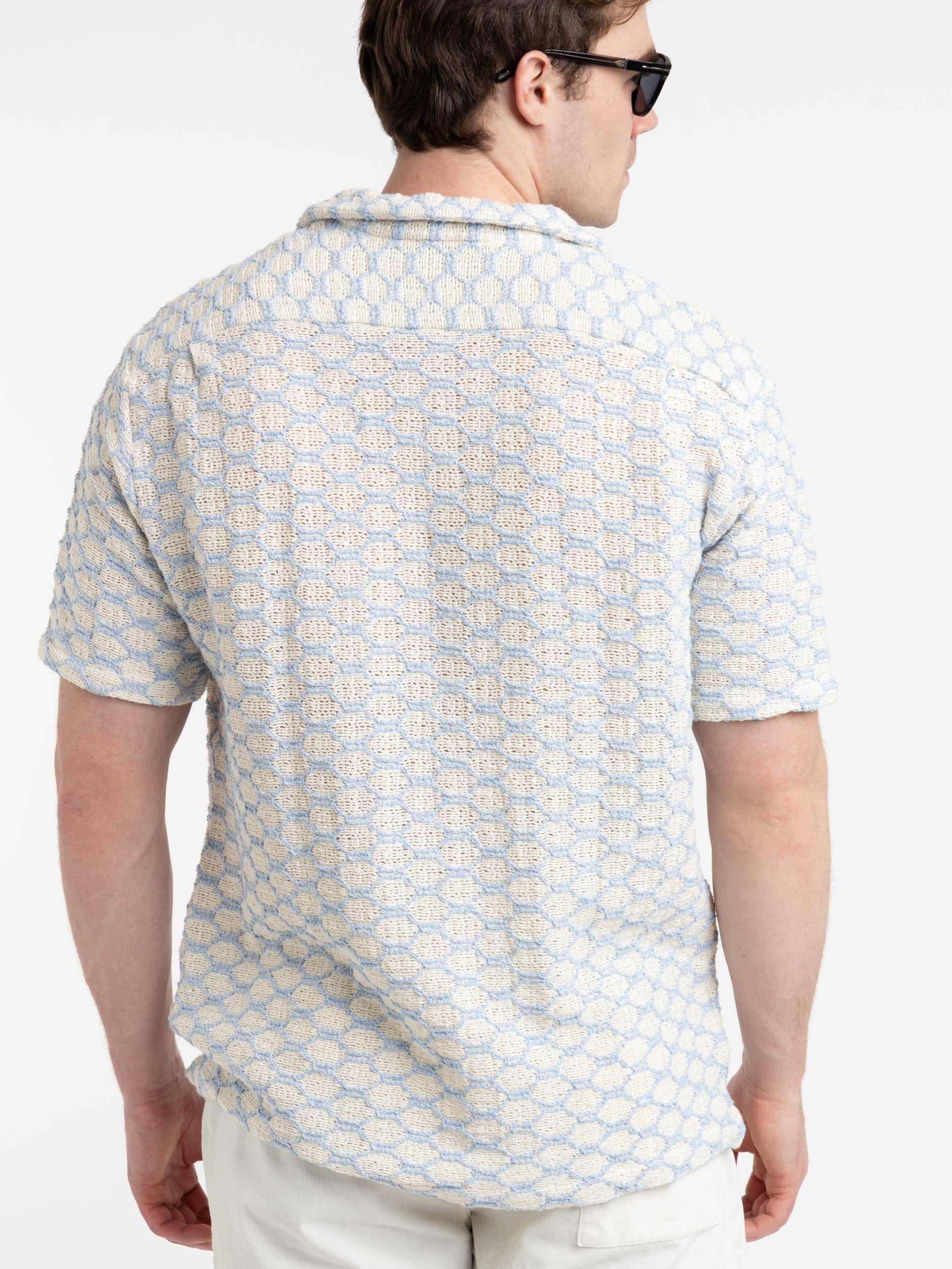 Blue/White Net Shirt