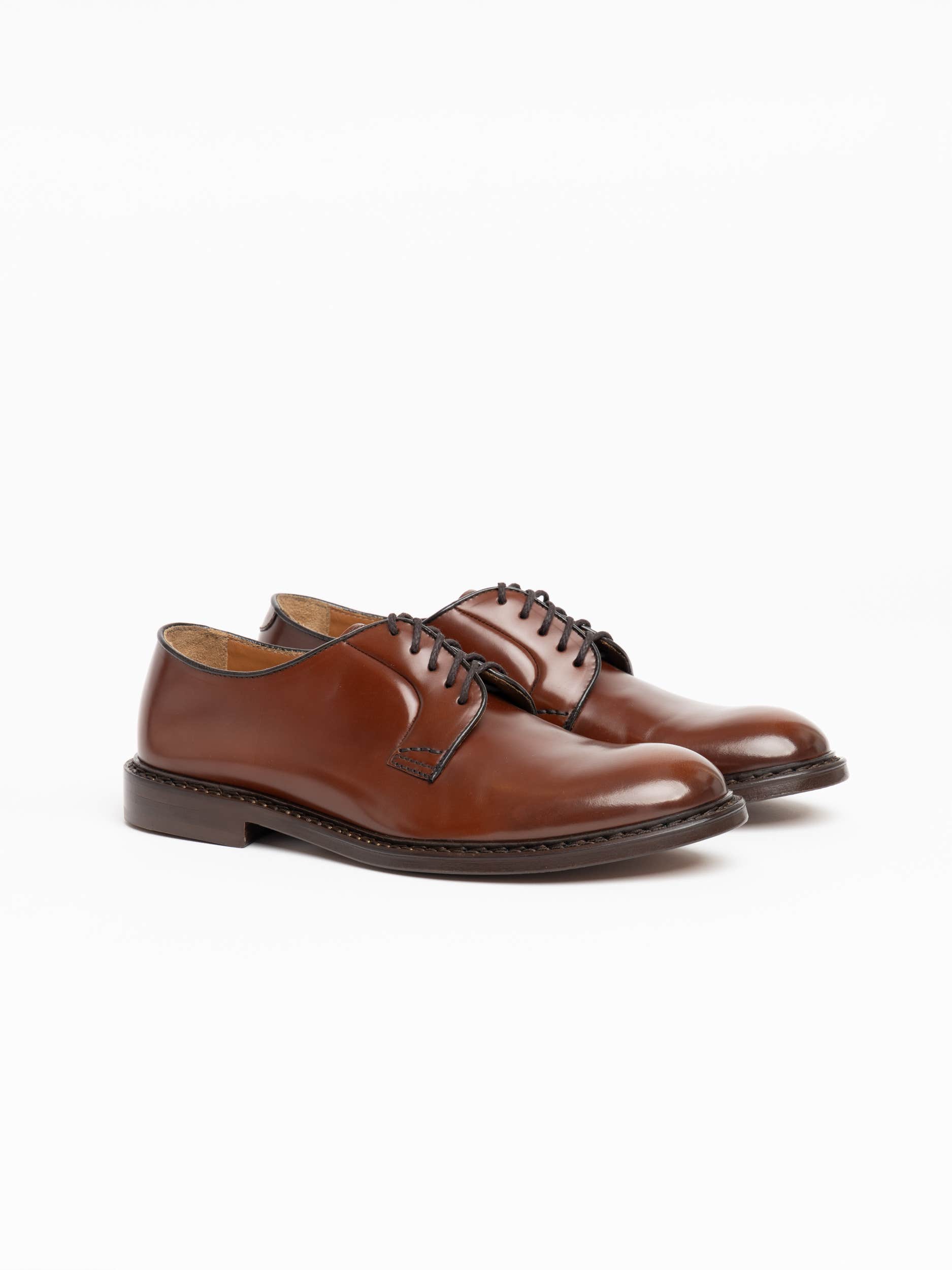 Brown Lace-Up Oxford Shoes