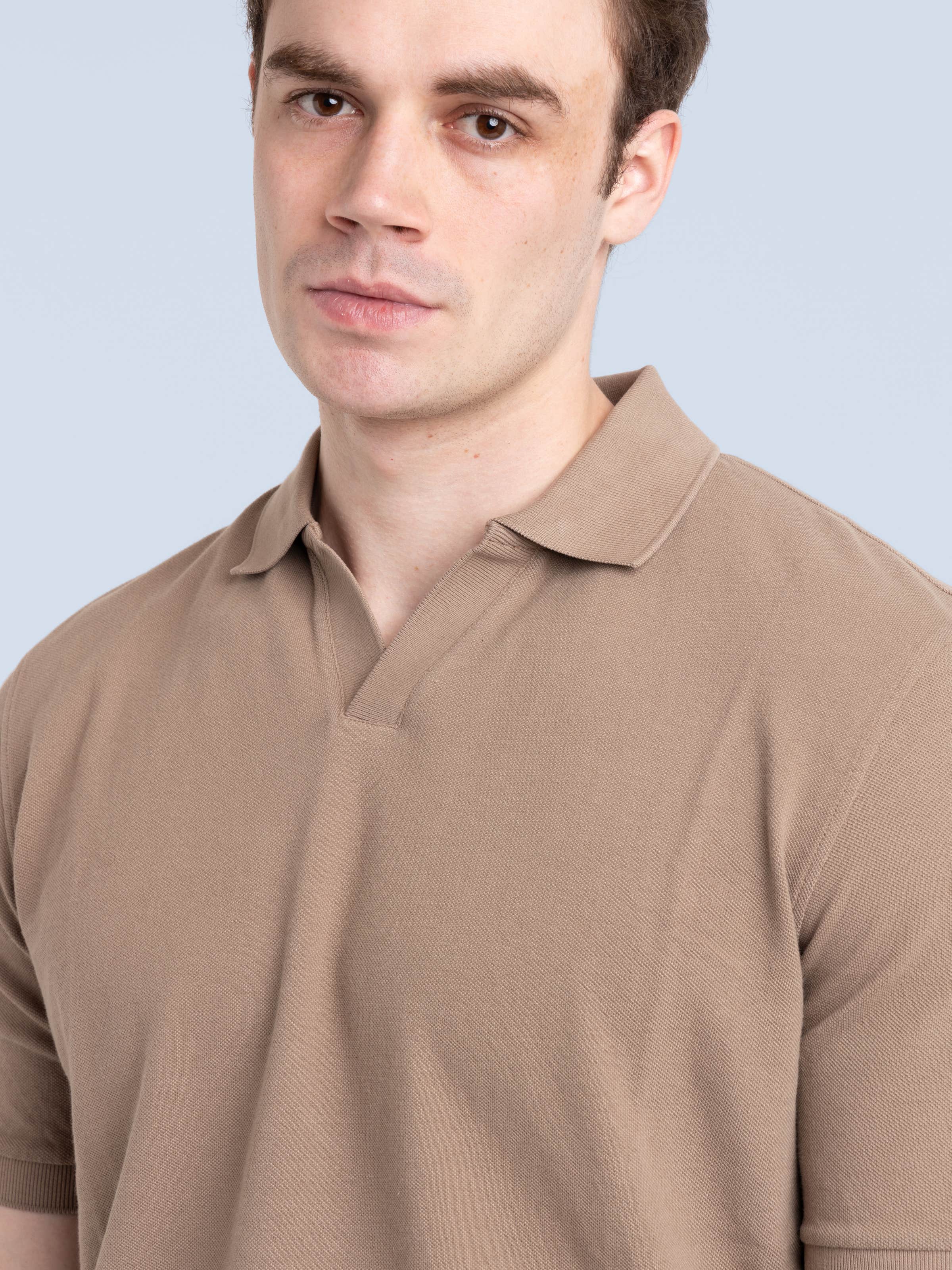 Taupe Brown Johnny Polo Shirt