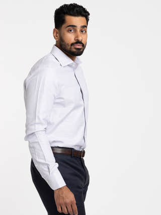 Stenströms Blue/Red Slimline Dress Shirt