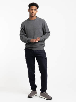 04651 / A trip in a bag Navy Flannel Jogger Pants