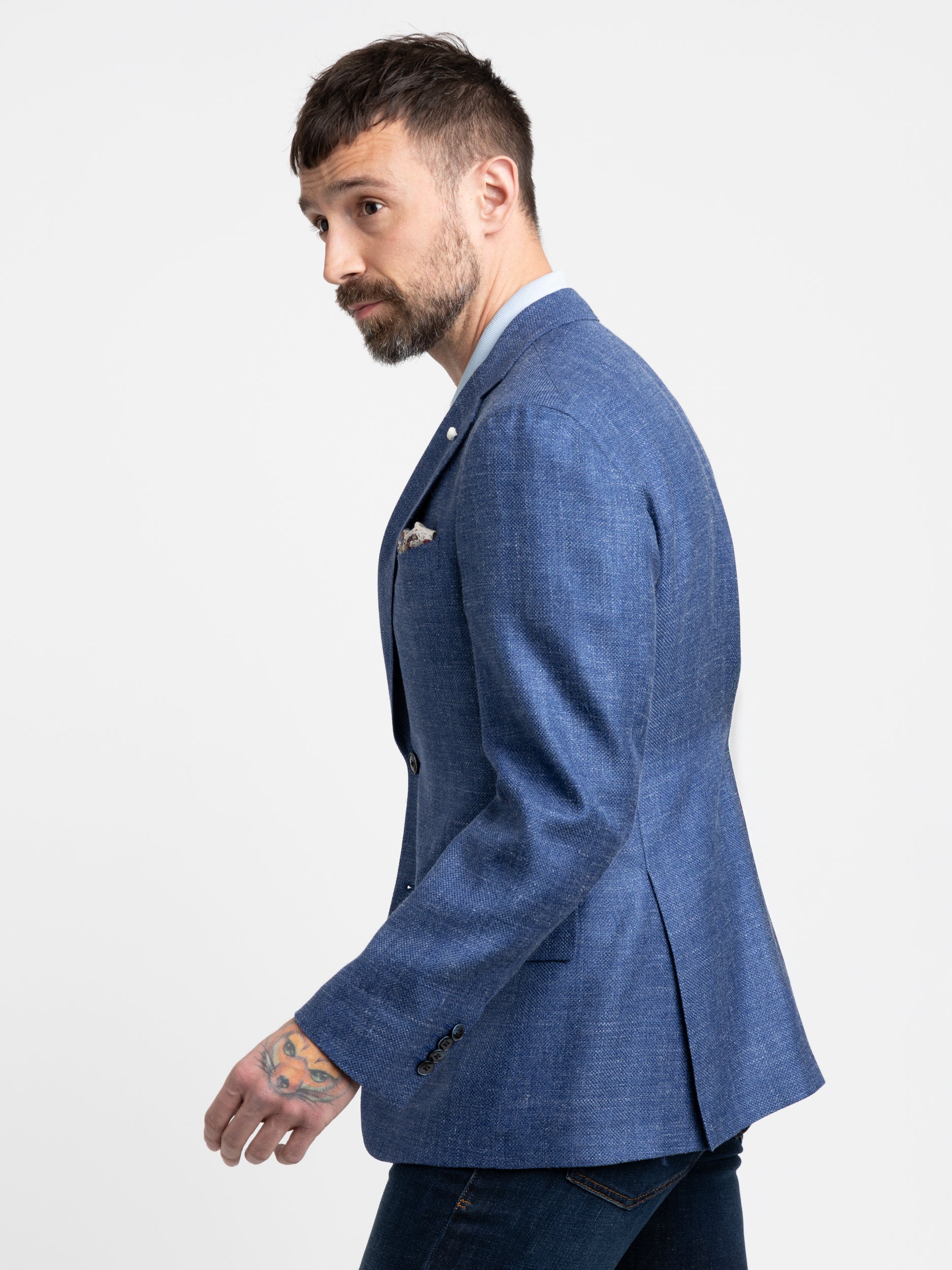 Blue formal jacket best sale