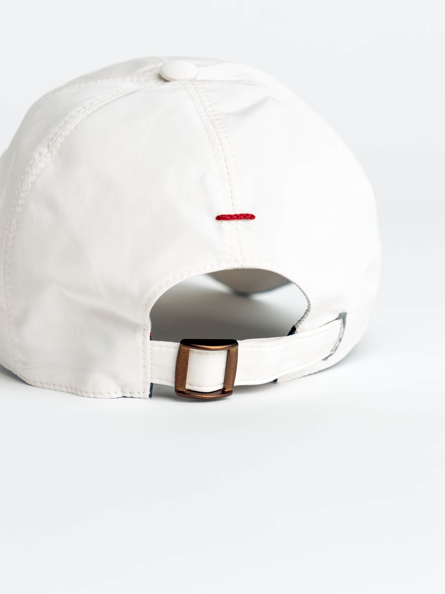 White Water-Resistant Microfiber Baseball Cap