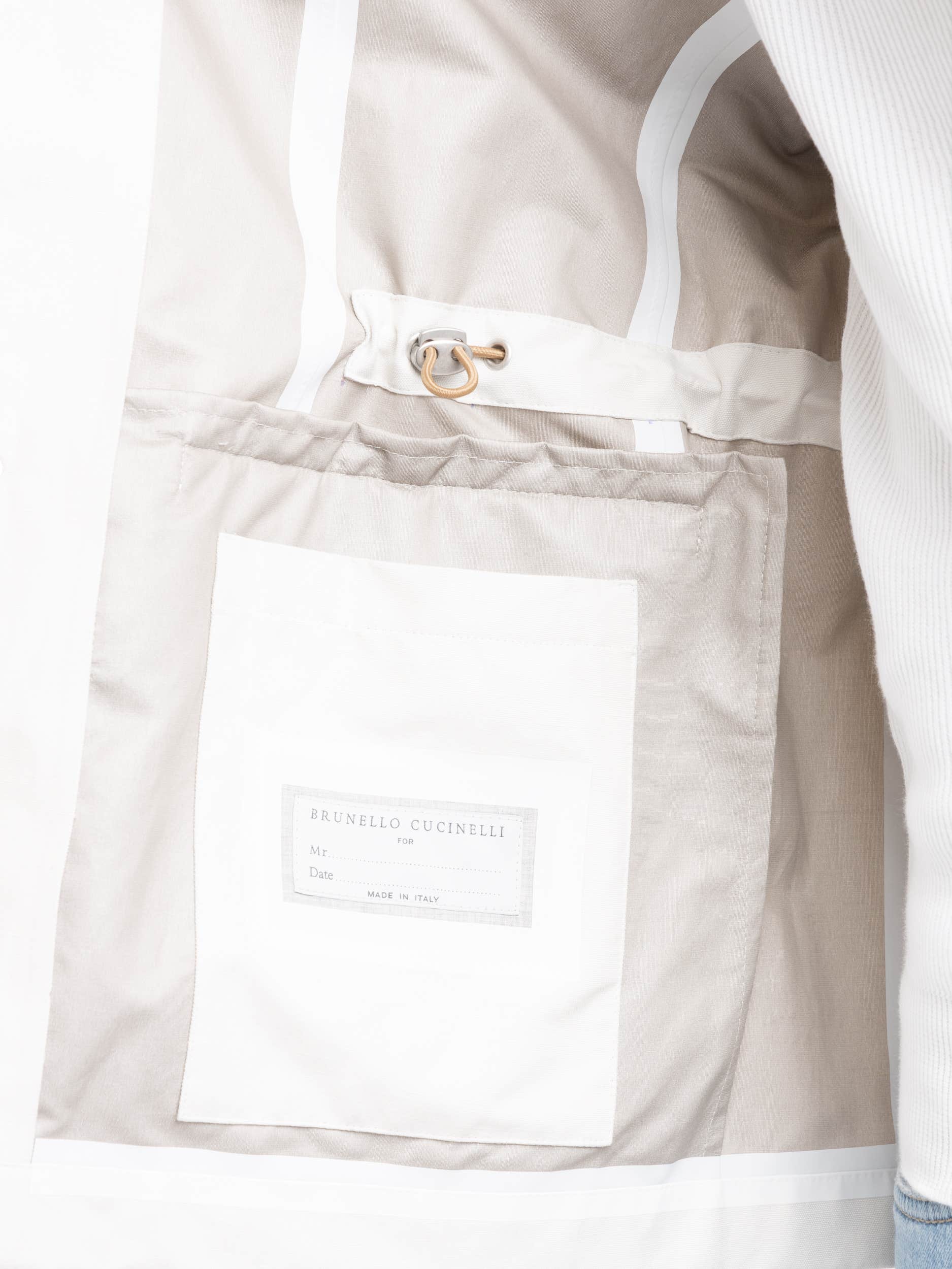 Ecru Linen-Silk Panama Field Jacket