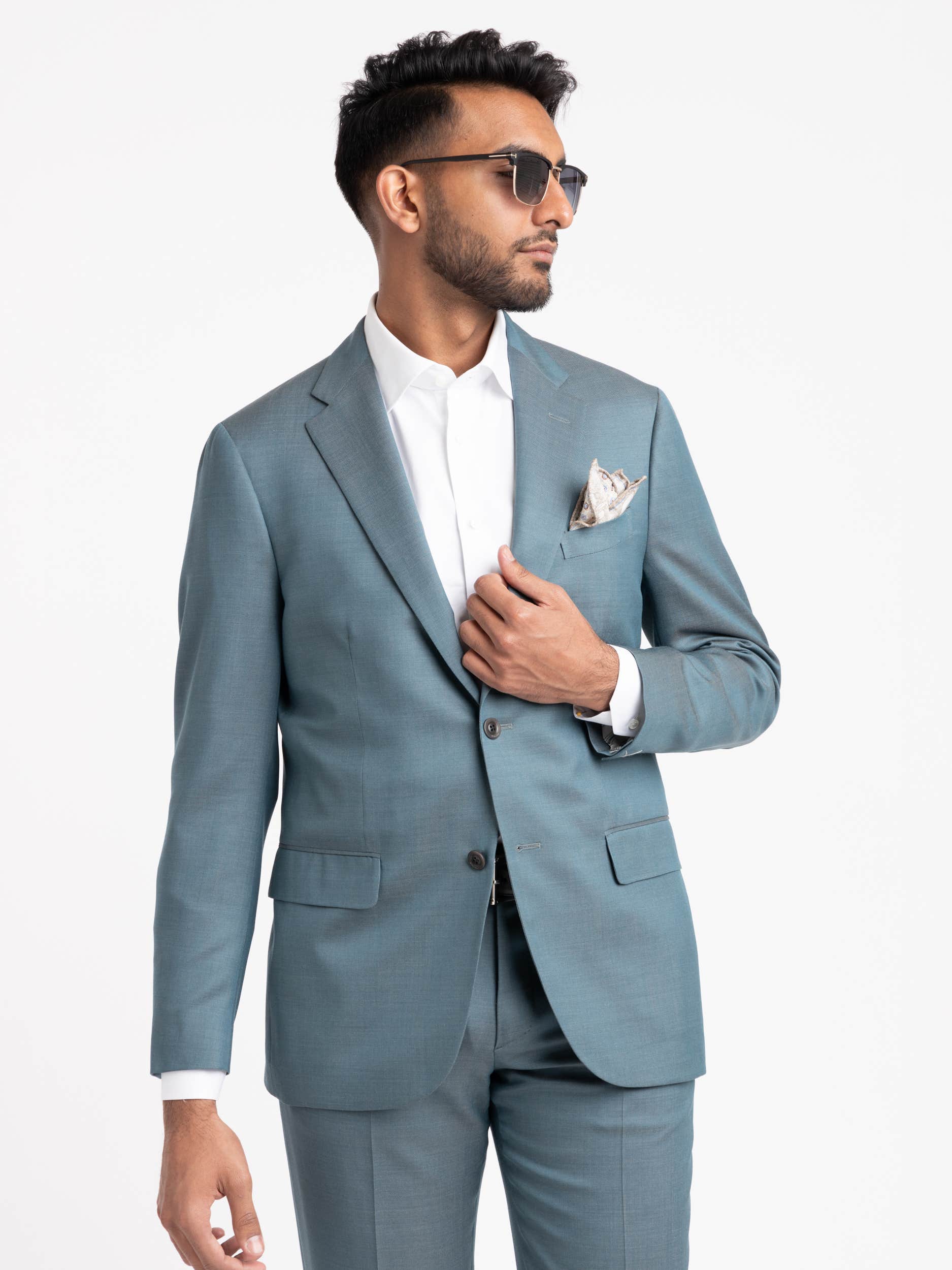 Teal Wool B-Line Suit