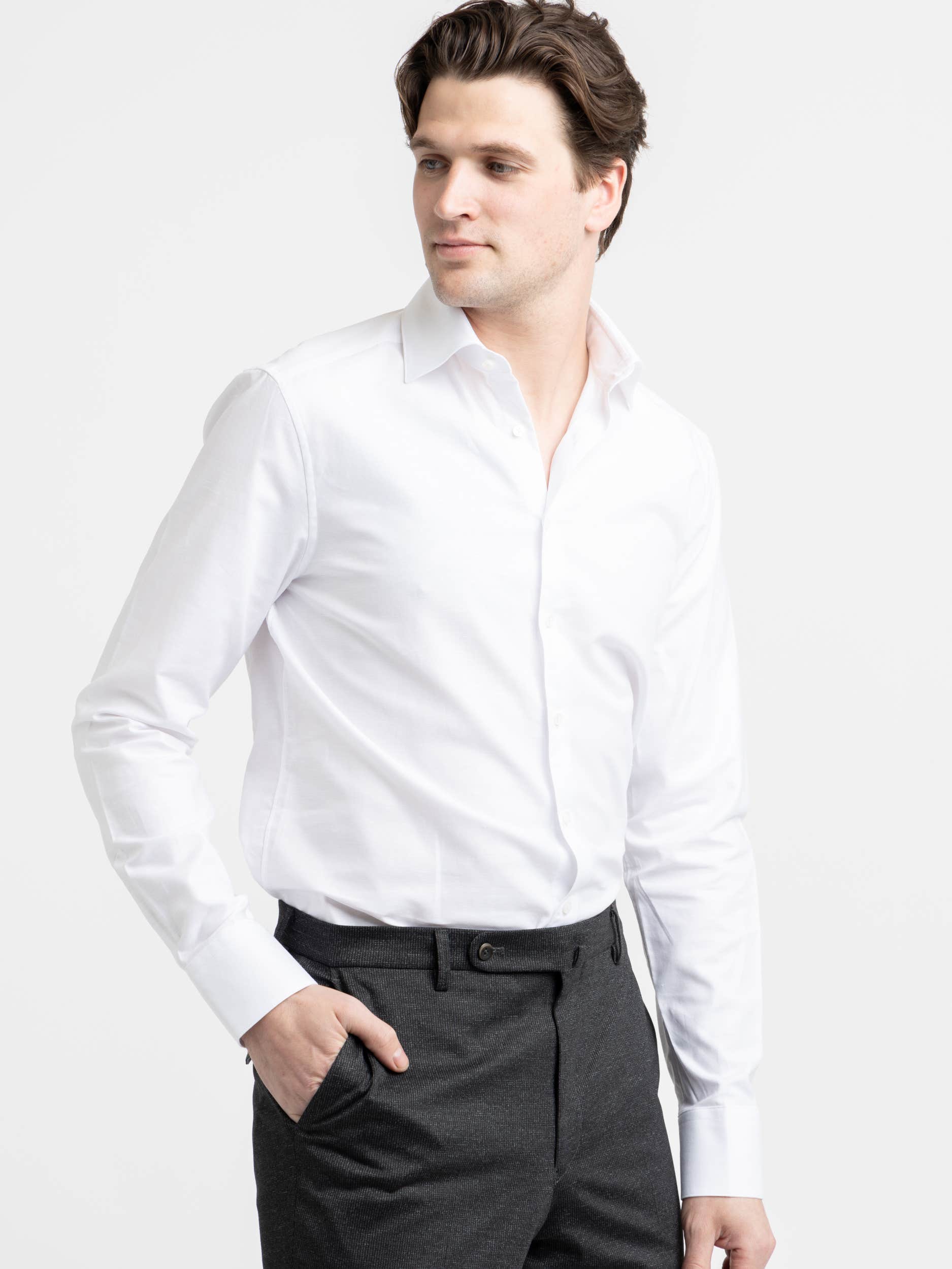 White Stretch Dress Shirt