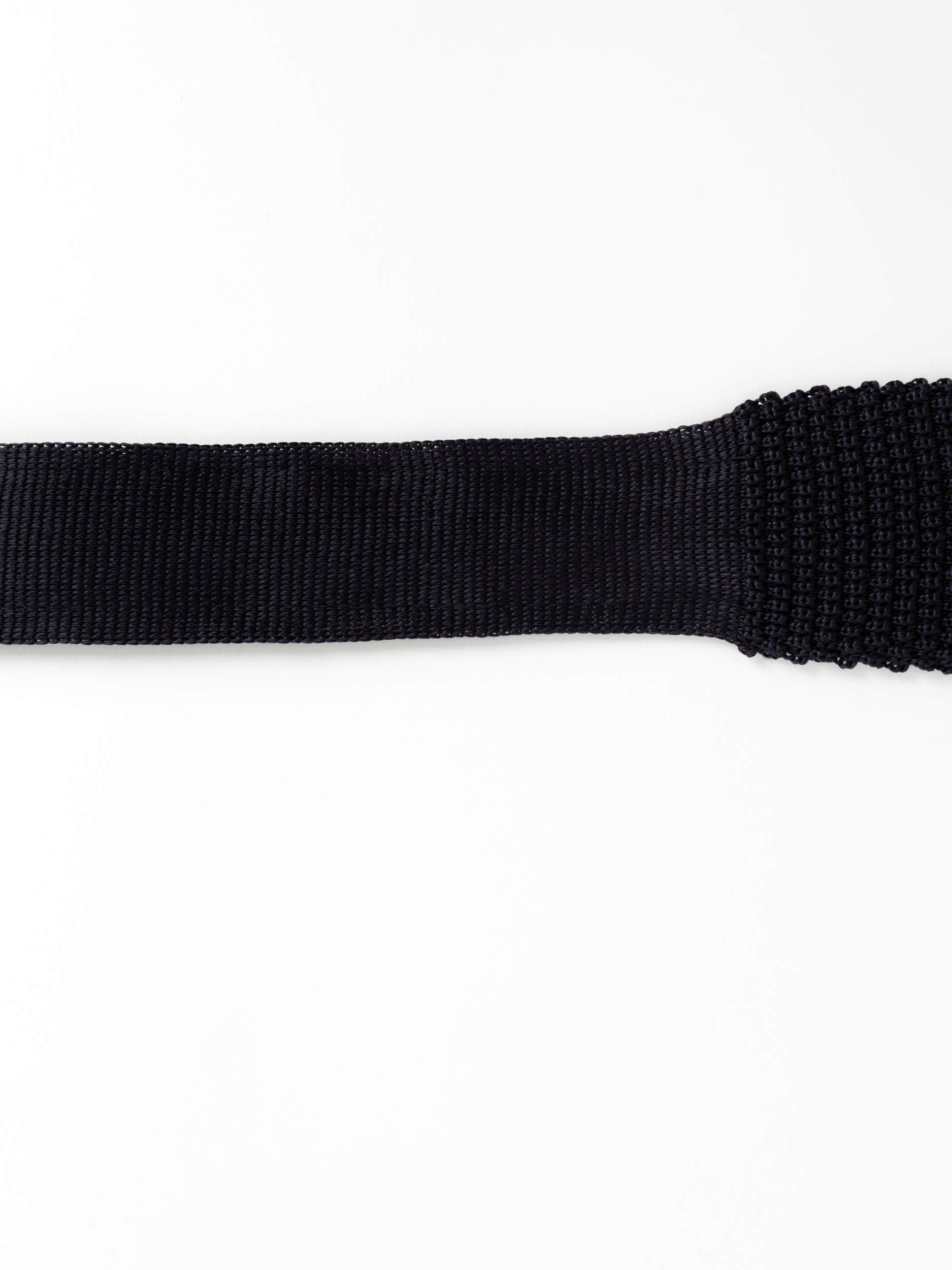 Navy Silk Knit Tie