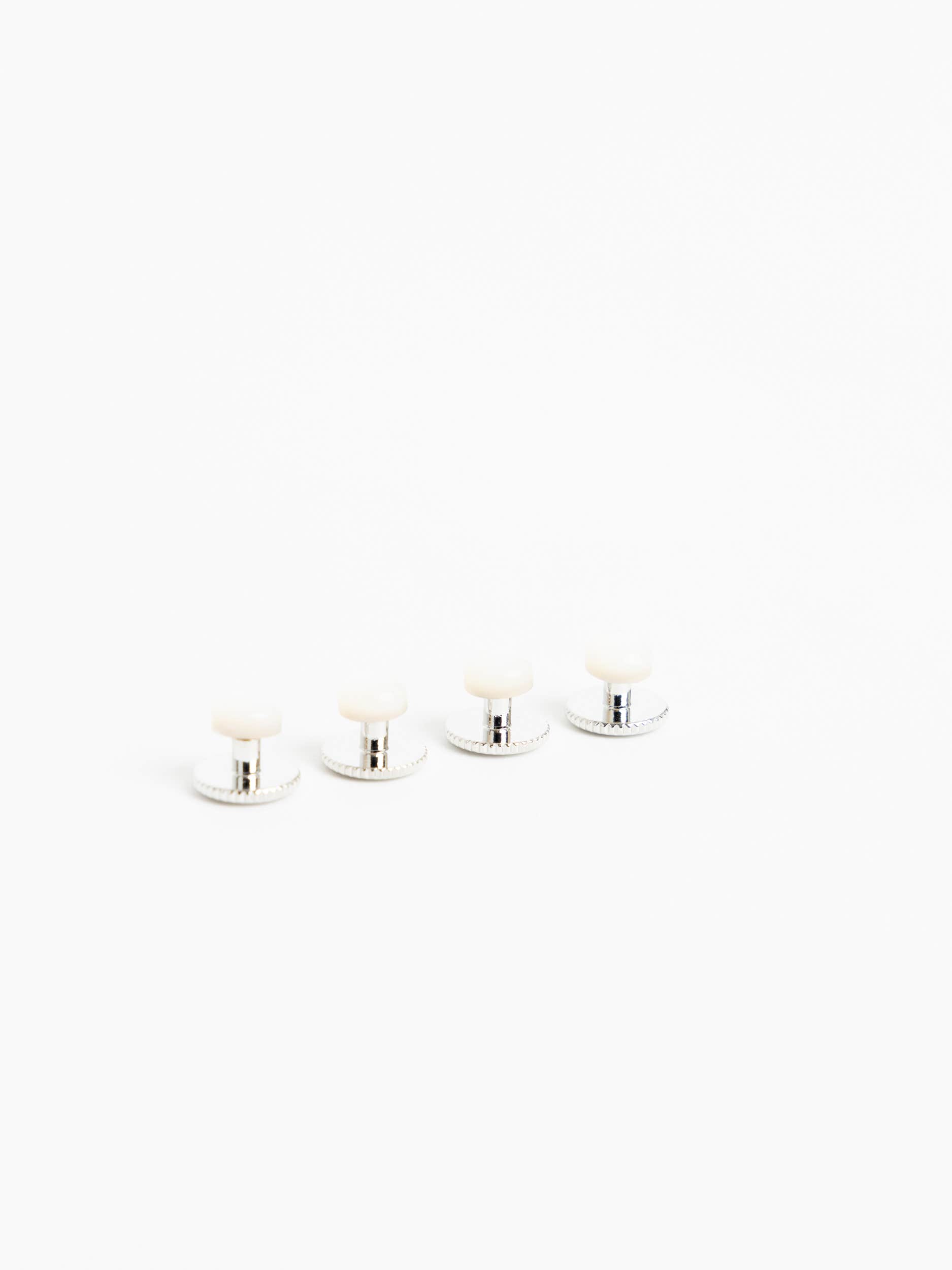 White Mother-of-Pearl Shirt Studs