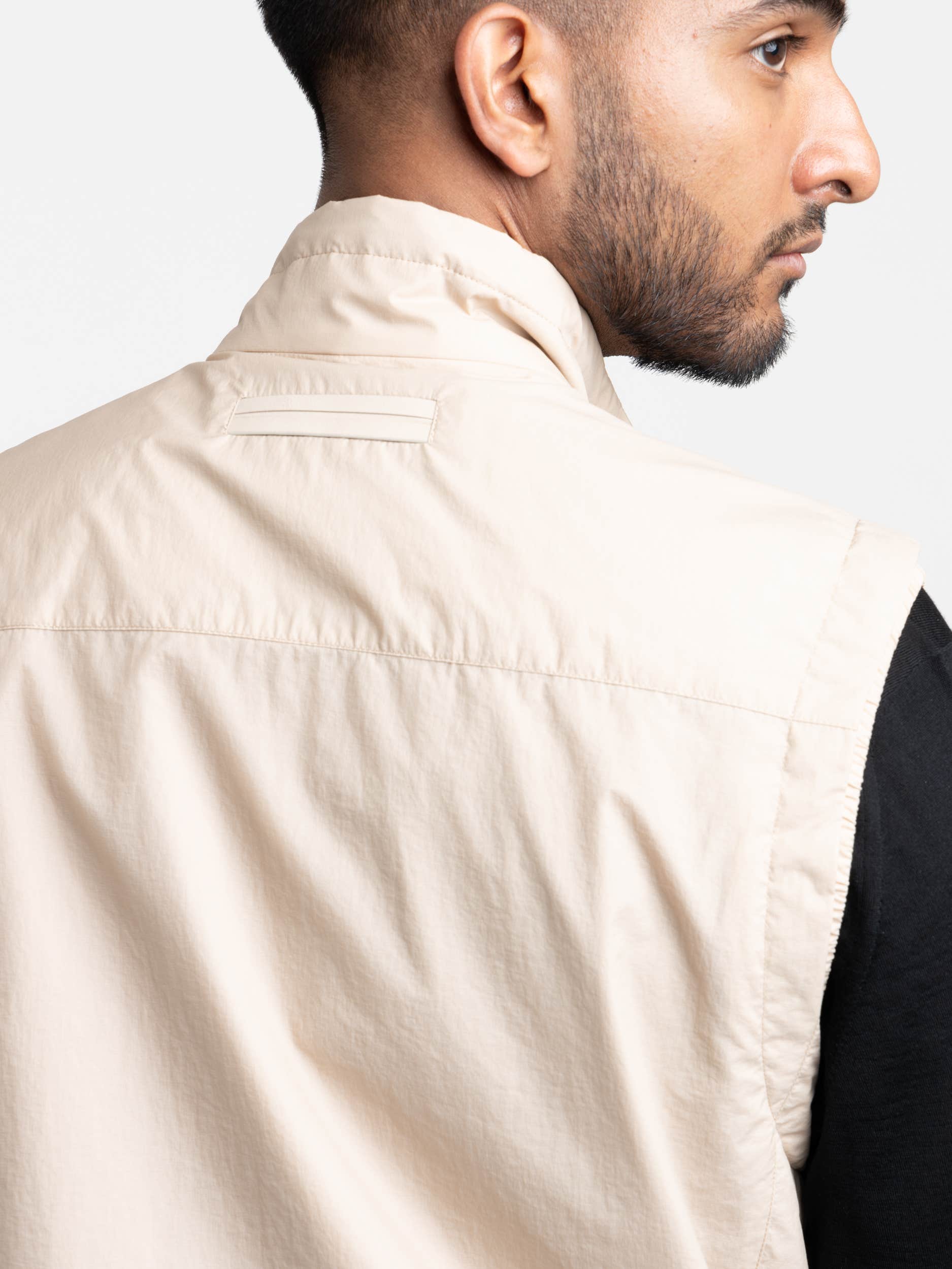 Brown Reversible Technical Fabric Brezza Vest