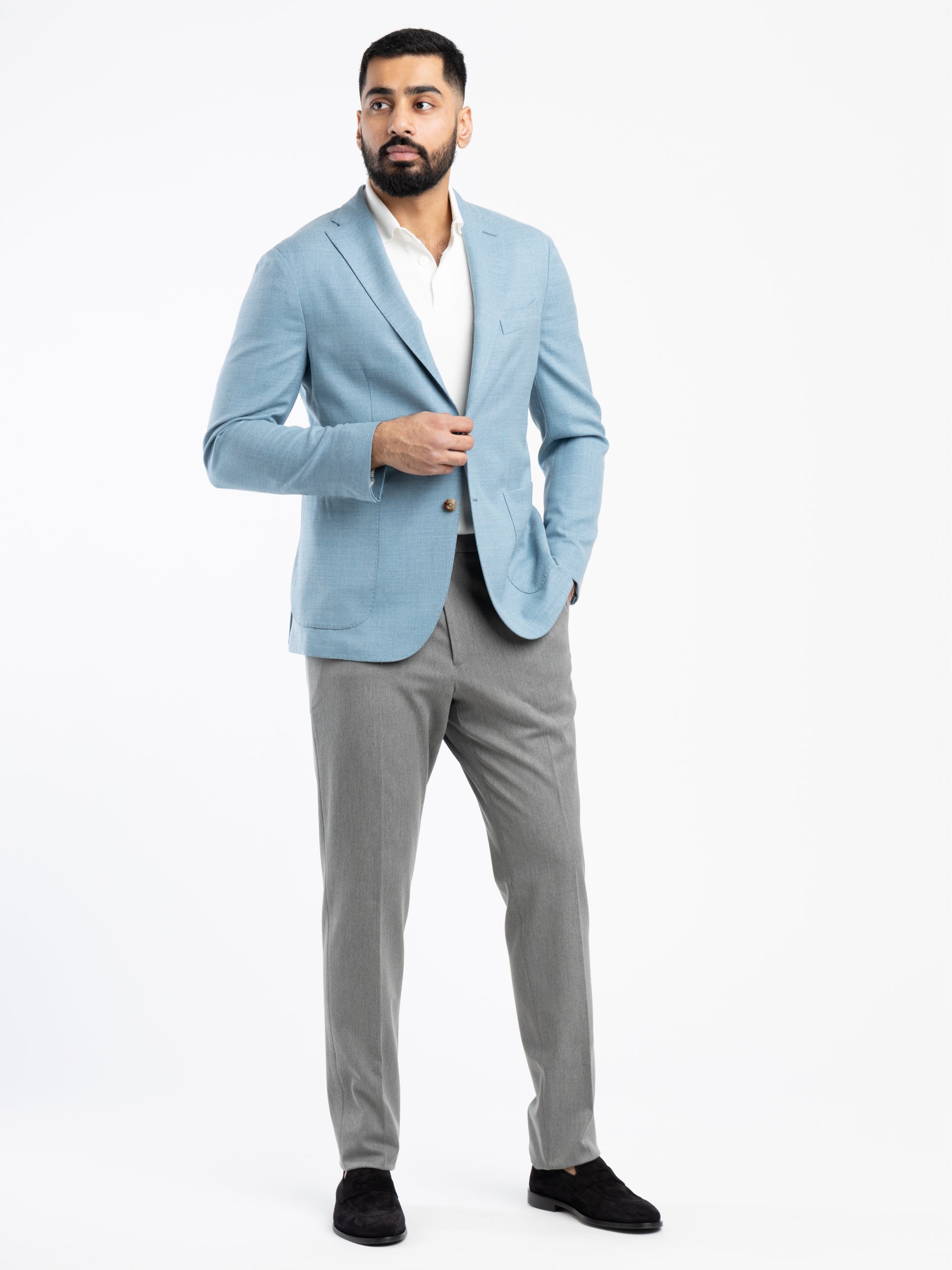 Light Blue Wool K Jacket The Helm Clothing