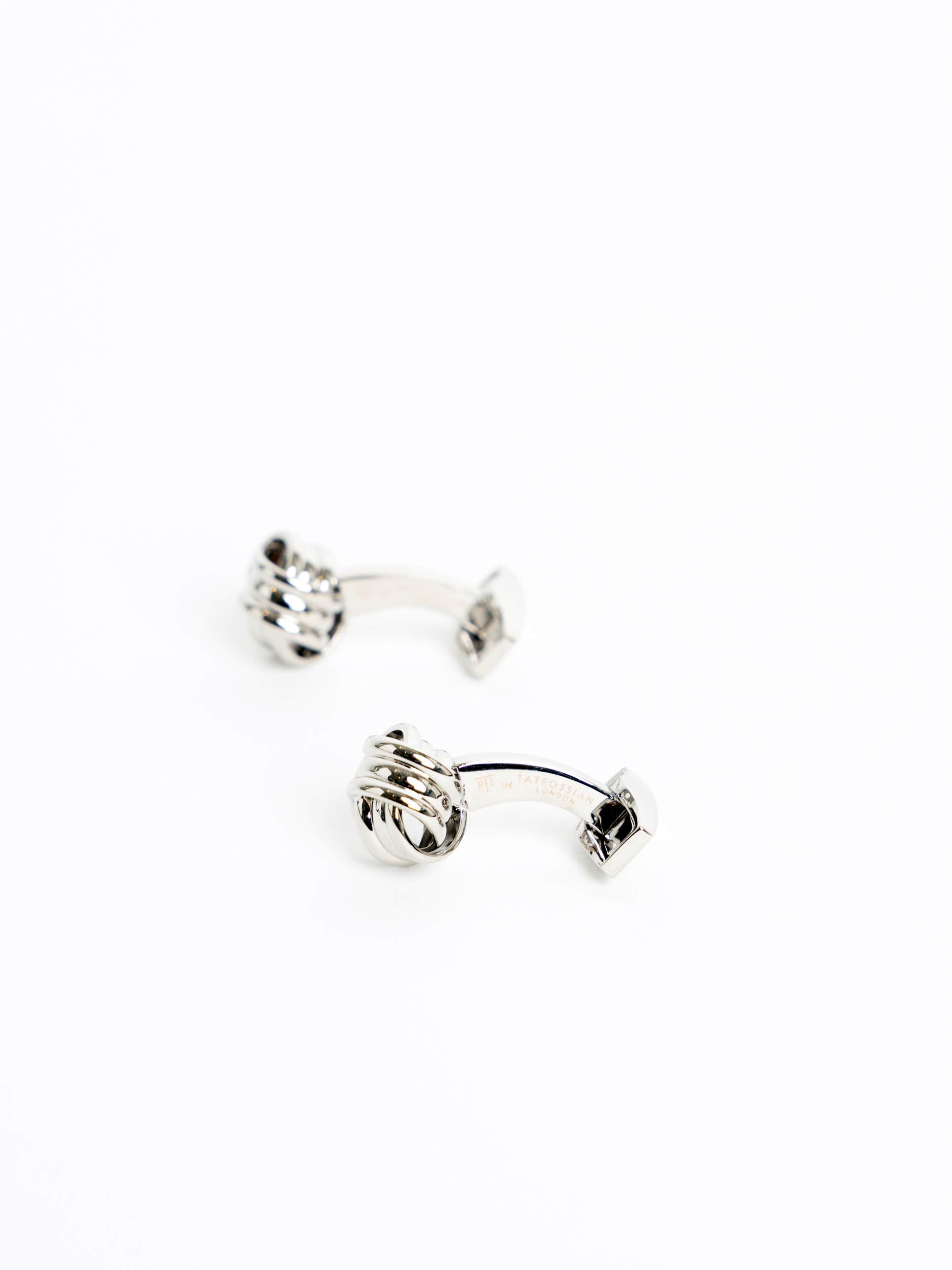 Silver Palladium Plated Cable Knot Cufflinks