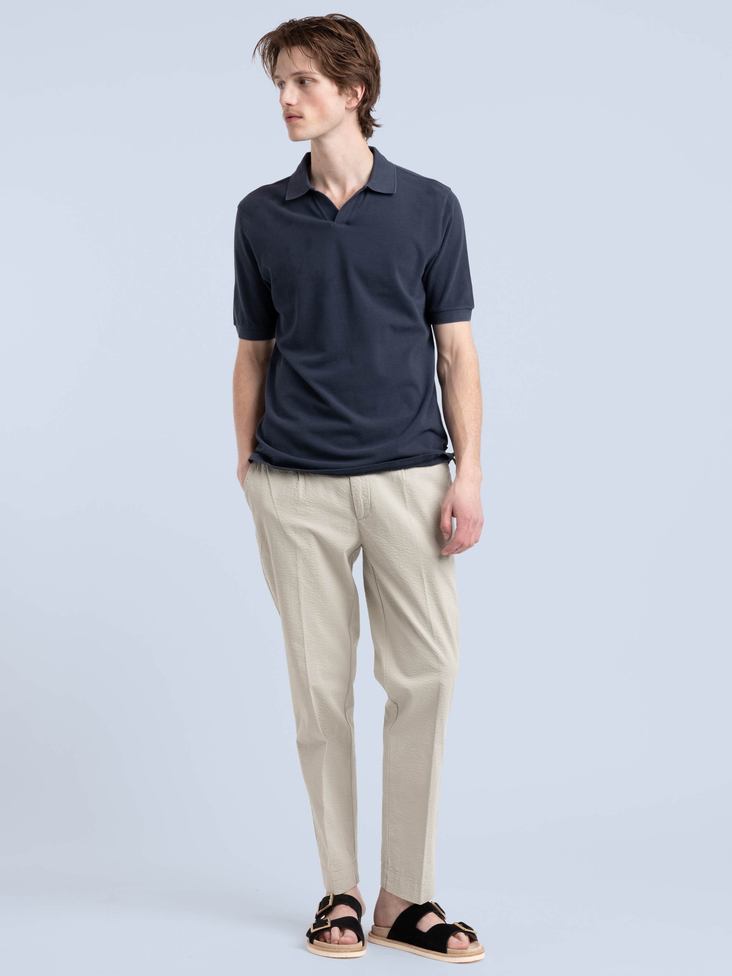 Sand Green Cotton Weiss Trouser