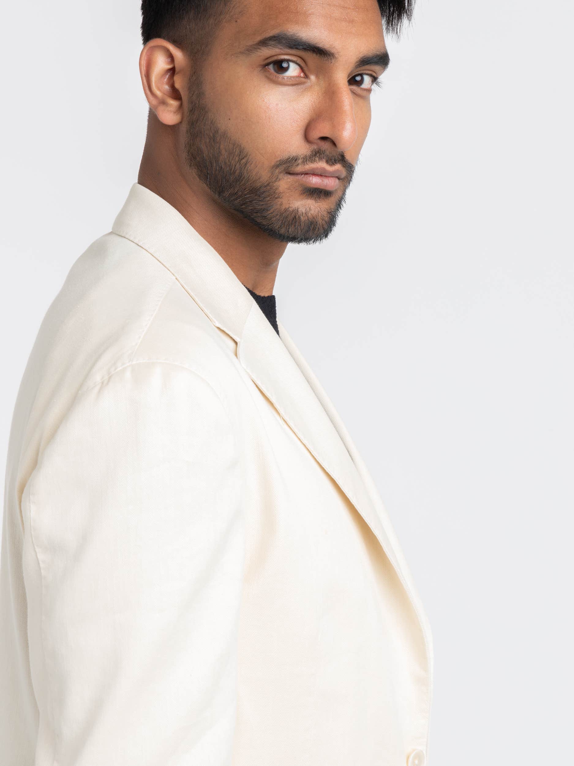 Ivory White Garment-Dyed Jack Sport Jacket