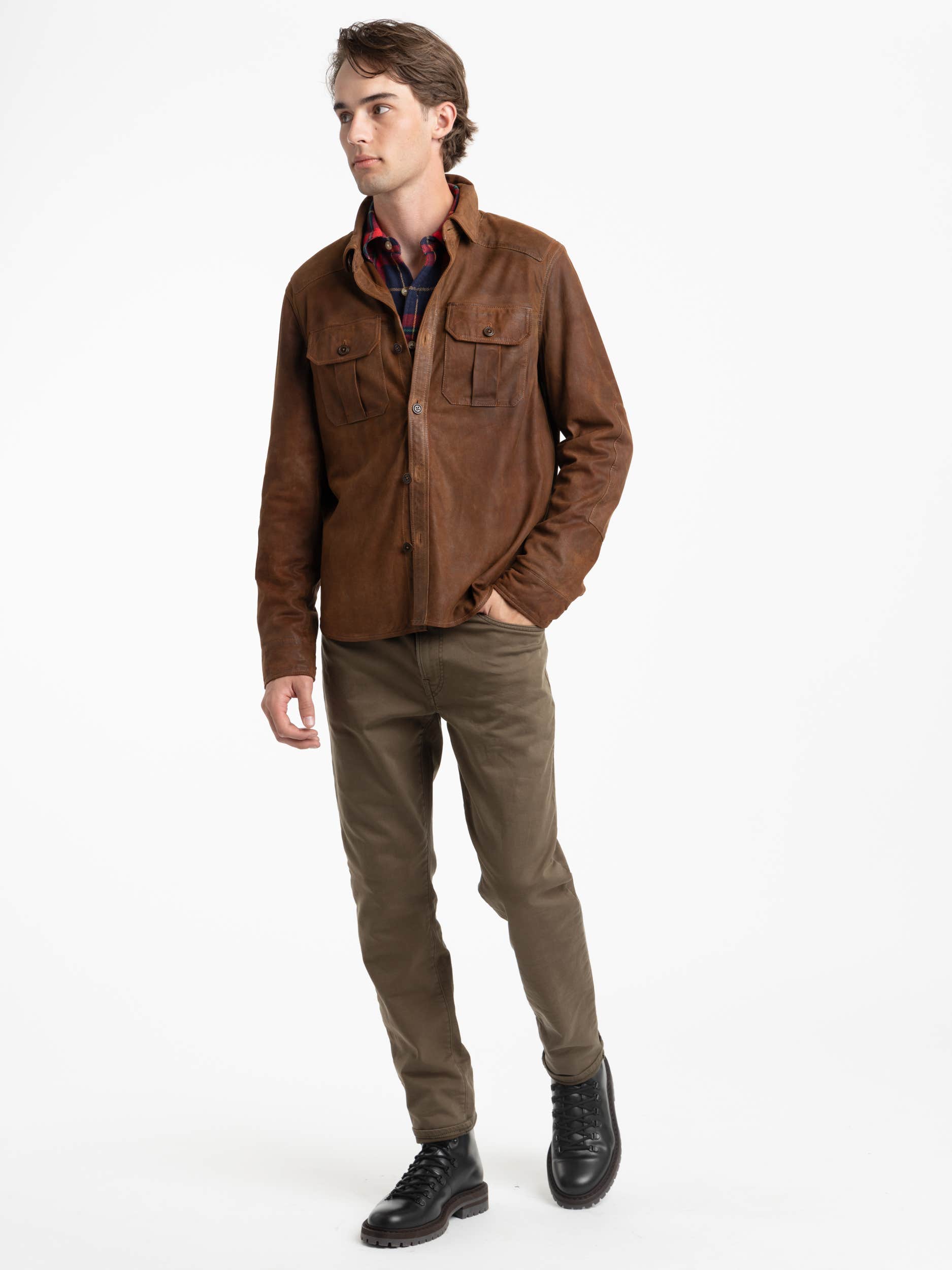 Smith Brown Suede Shirt Jacket