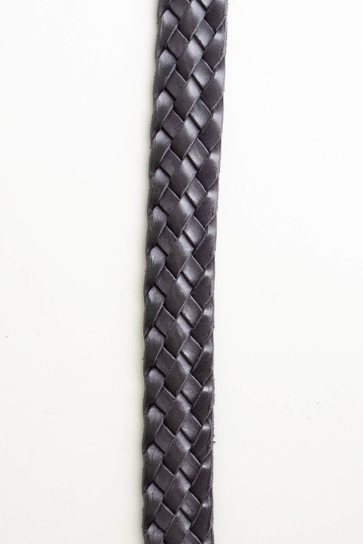 Leather Braided Belt - Black