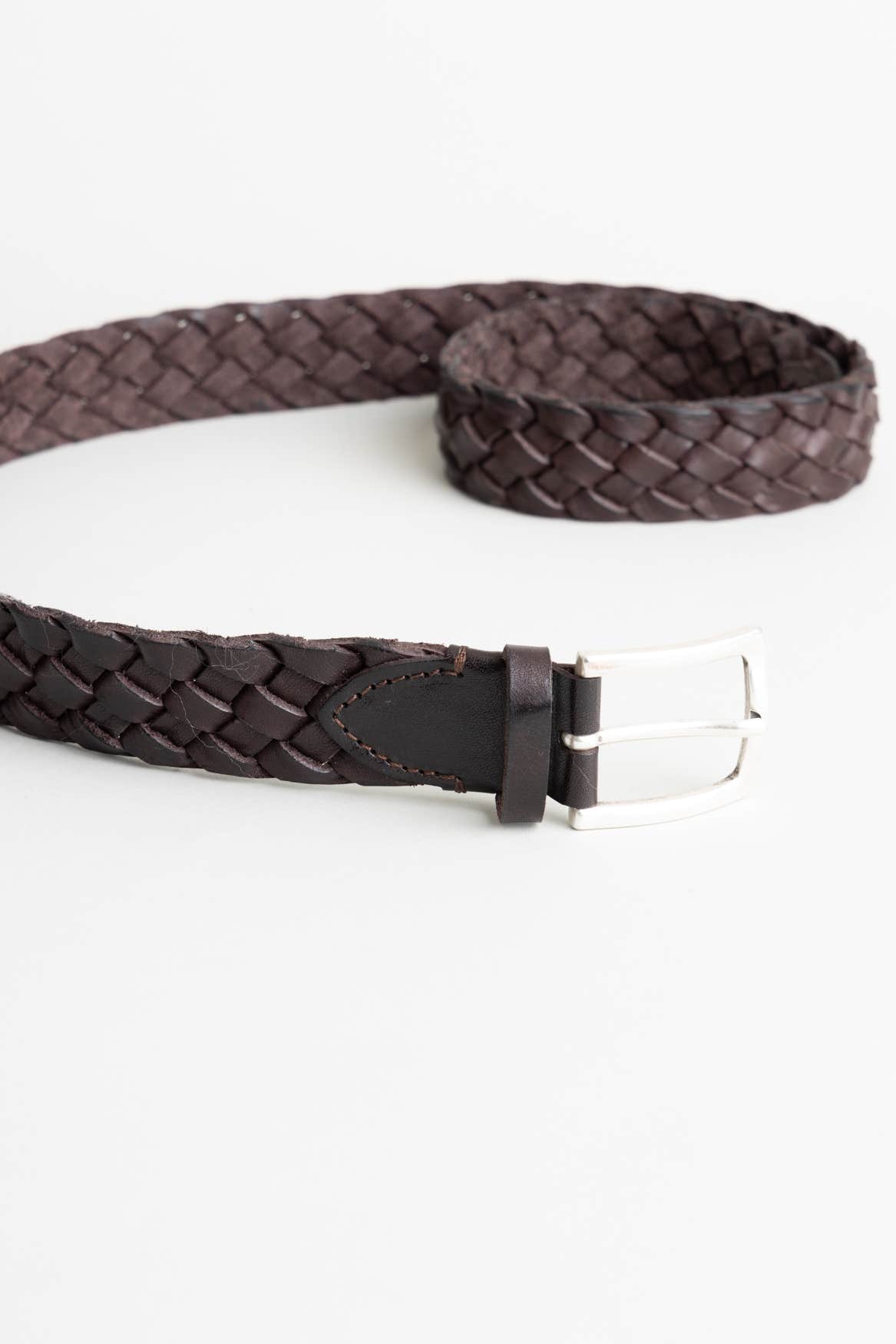 Brown Braided Leather Belt – The Helm Clothing