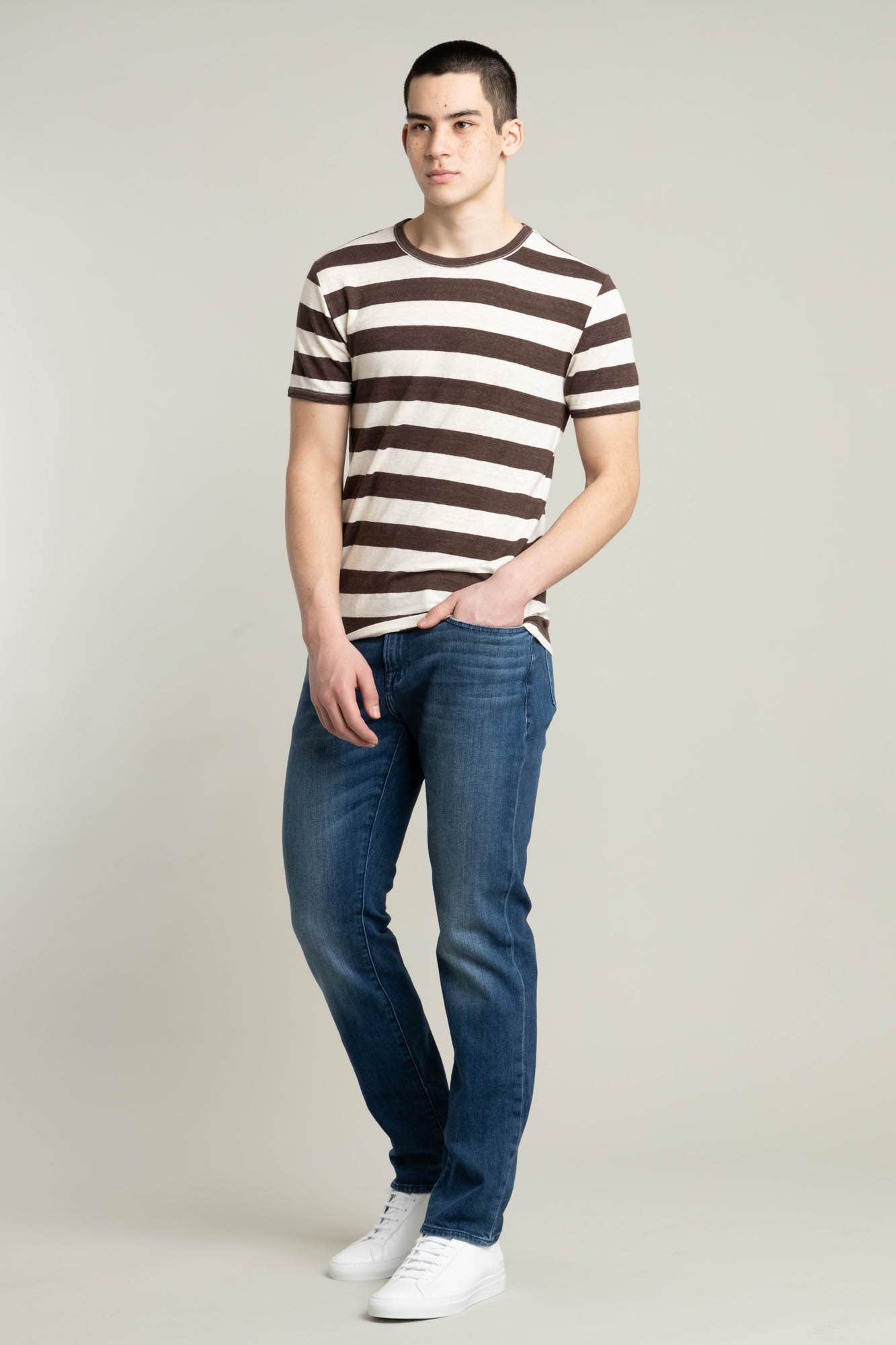 Brown-Striped T-Shirt